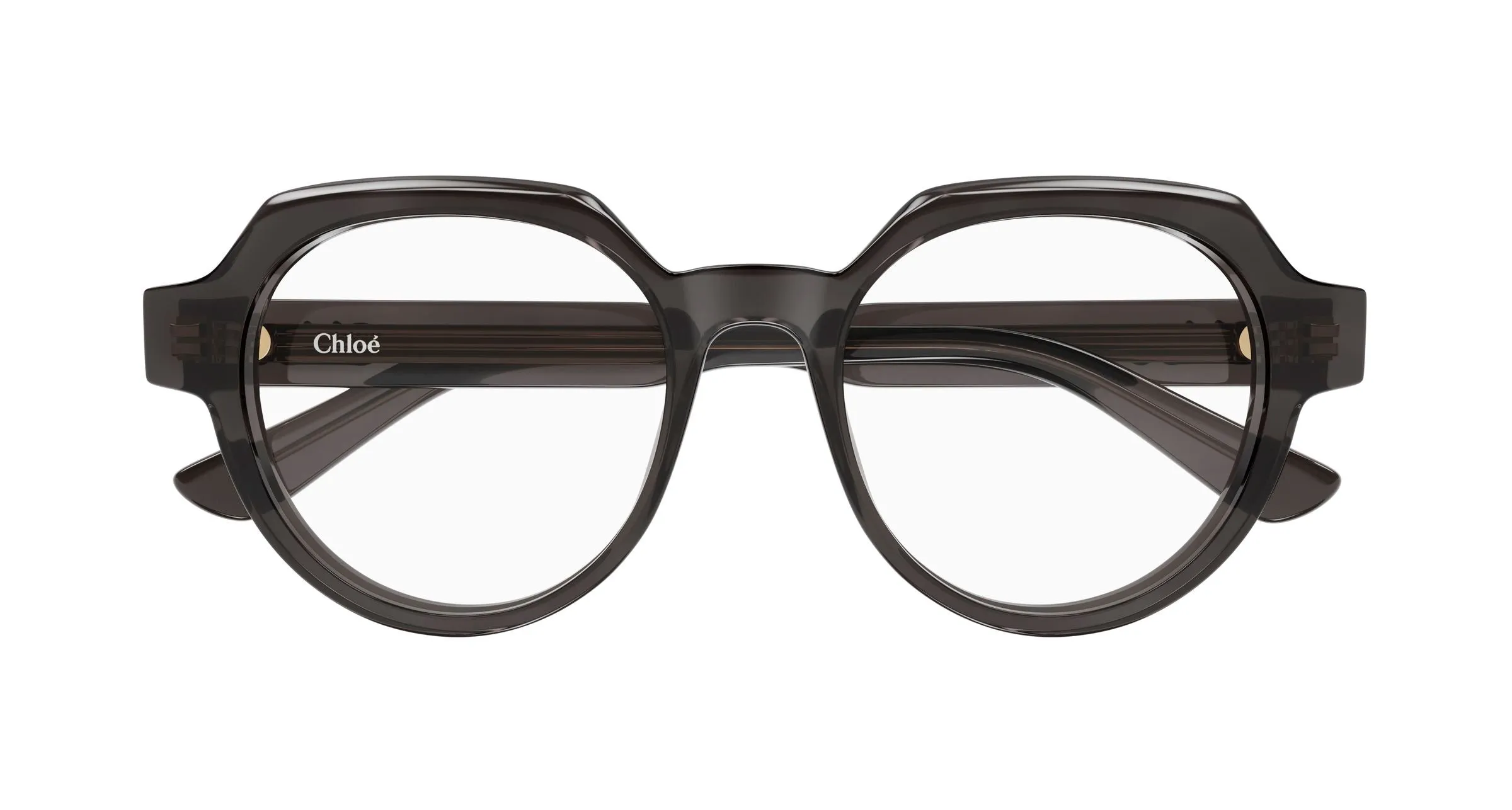 Chloé CH0379O 001 Montature da vista Acetato Grigio Trasparente Geometrica - immagine 2