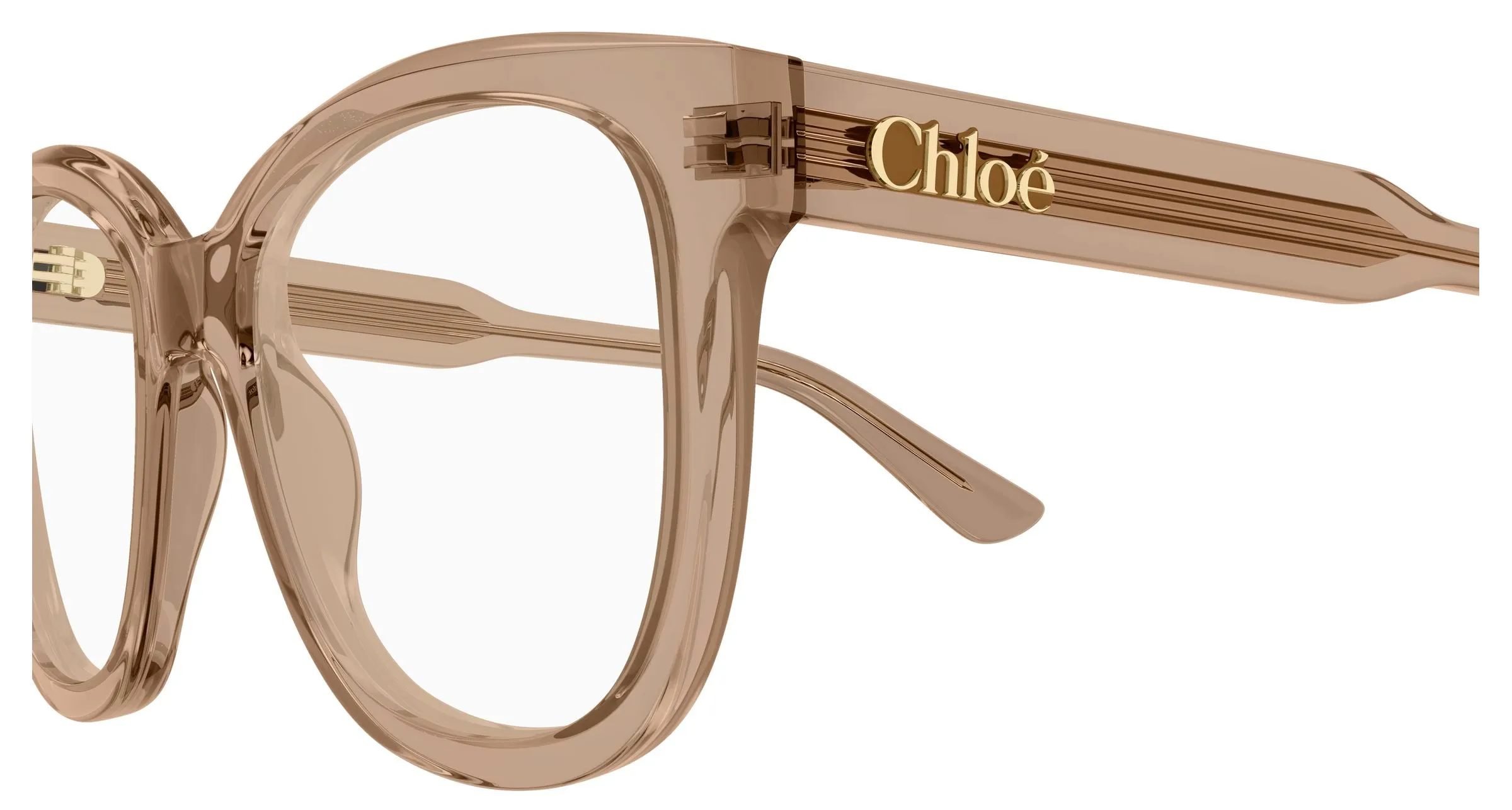 Chloé CH0378O 005 Montature da vista Acetato Marrone Trasparente Squadrata - immagine 3