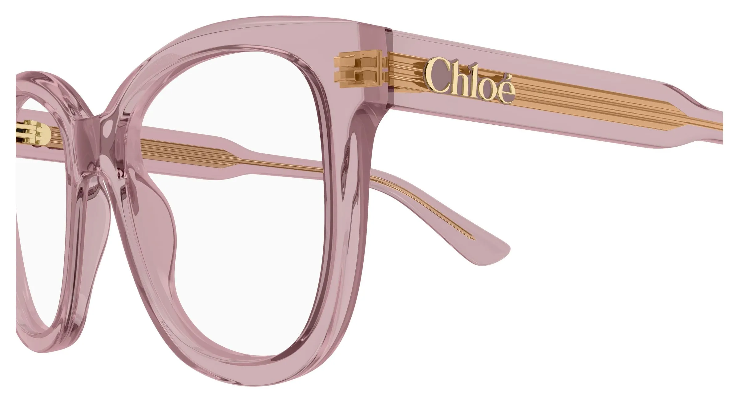 Chloé CH0378O 004 Montature da vista Acetato Rosa Trasparente Squadrata - immagine 3