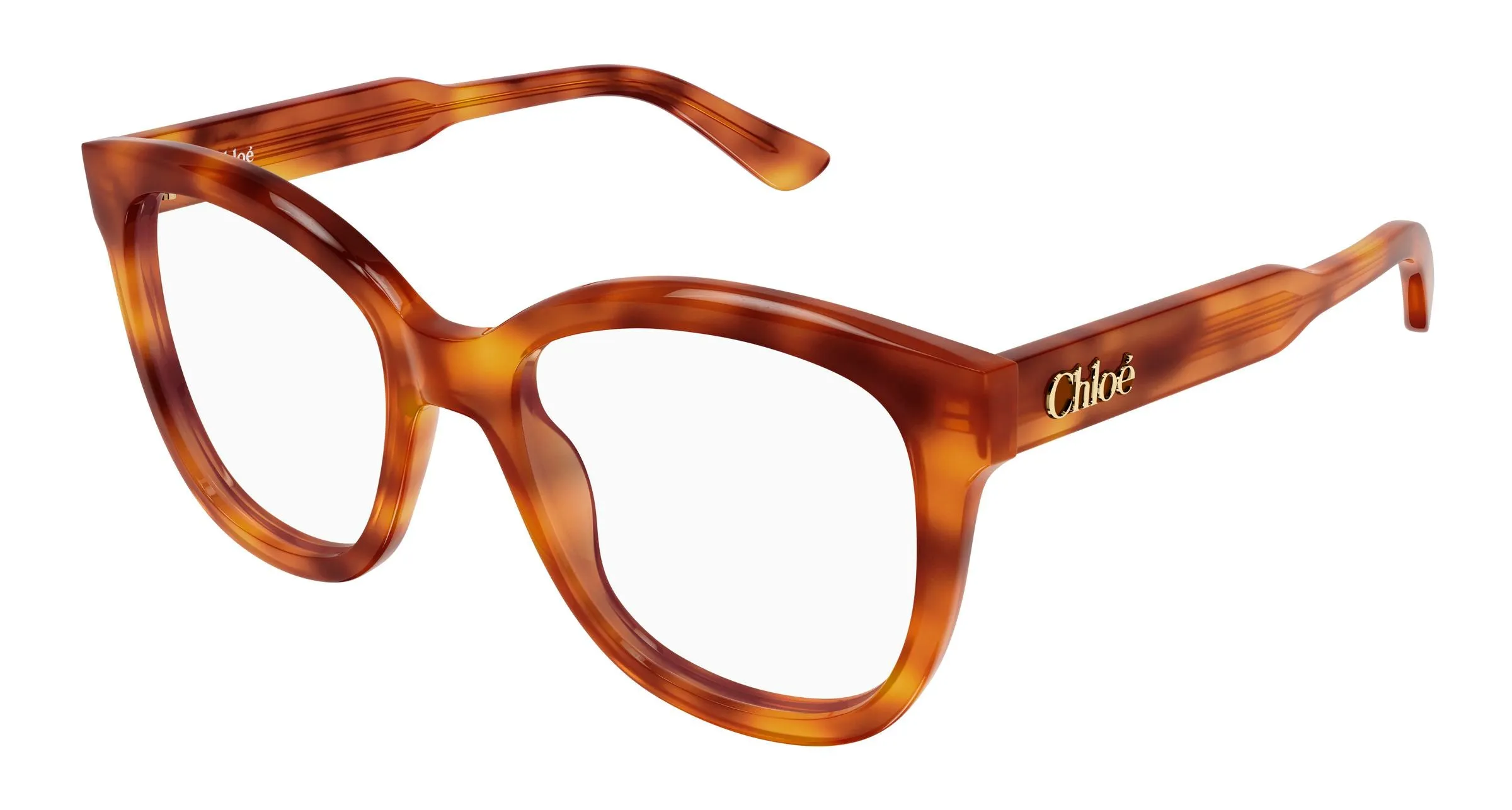 Chloé CH0378O 002 Montature da vista Acetato Havana Trasparente Squadrata - immagine 1