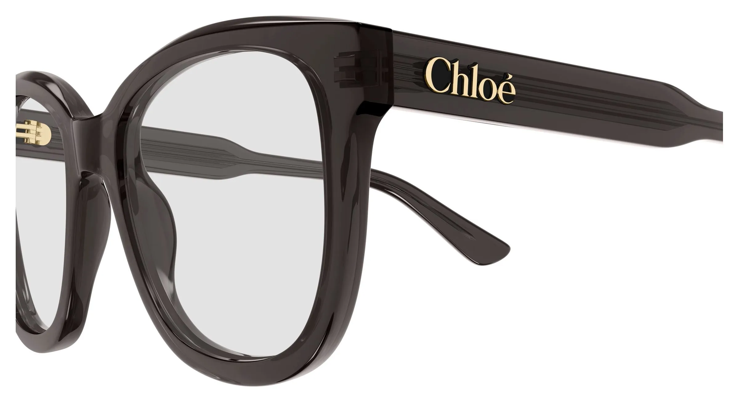 Chloé CH0378O 001 Montature da vista Acetato Grigio Trasparente Squadrata - immagine 3