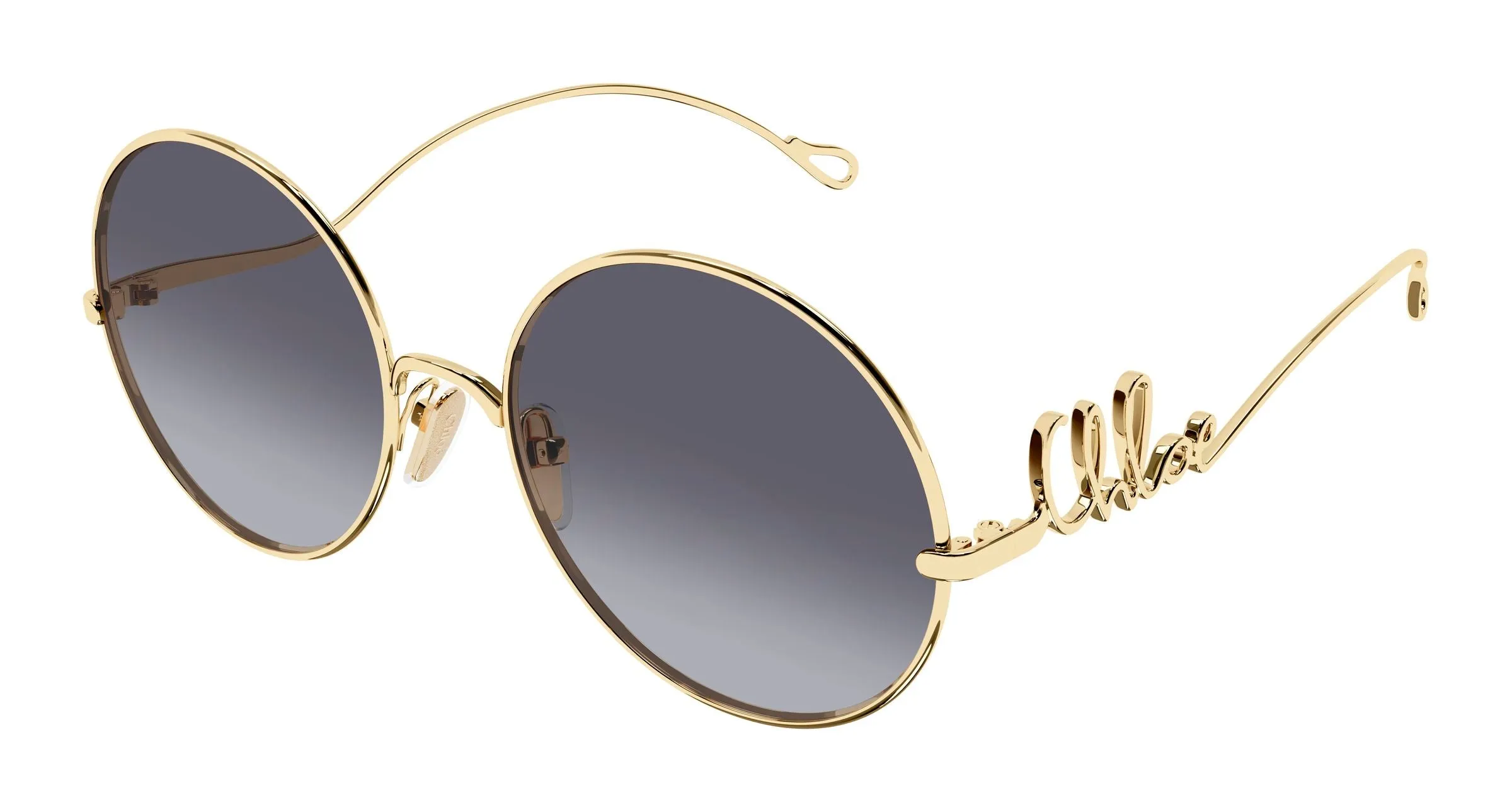 Chloé CH0372S 004 Occhiali da sole Metallo Oro Viola Rotonda - immagine 1