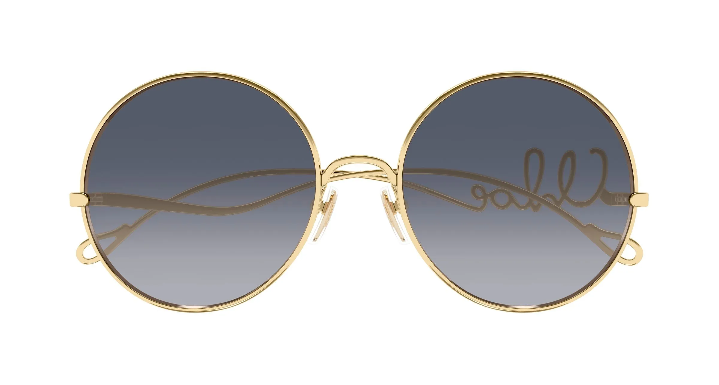 Chloé CH0372S 004 Occhiali da sole Metallo Oro Viola Rotonda - immagine 2