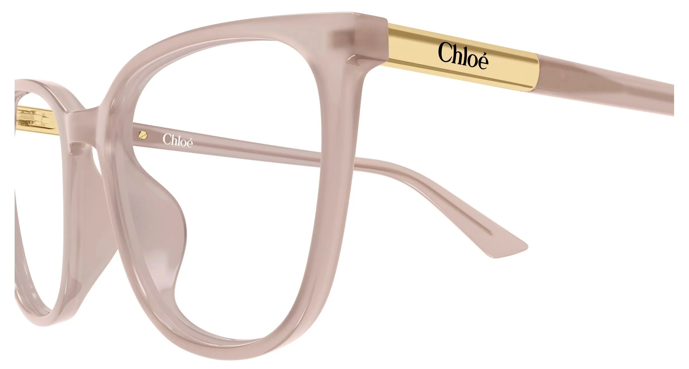 Chloé CH0370OL 009 Montature da vista Acetato Beige Trasparente Cat Eye - immagine 3