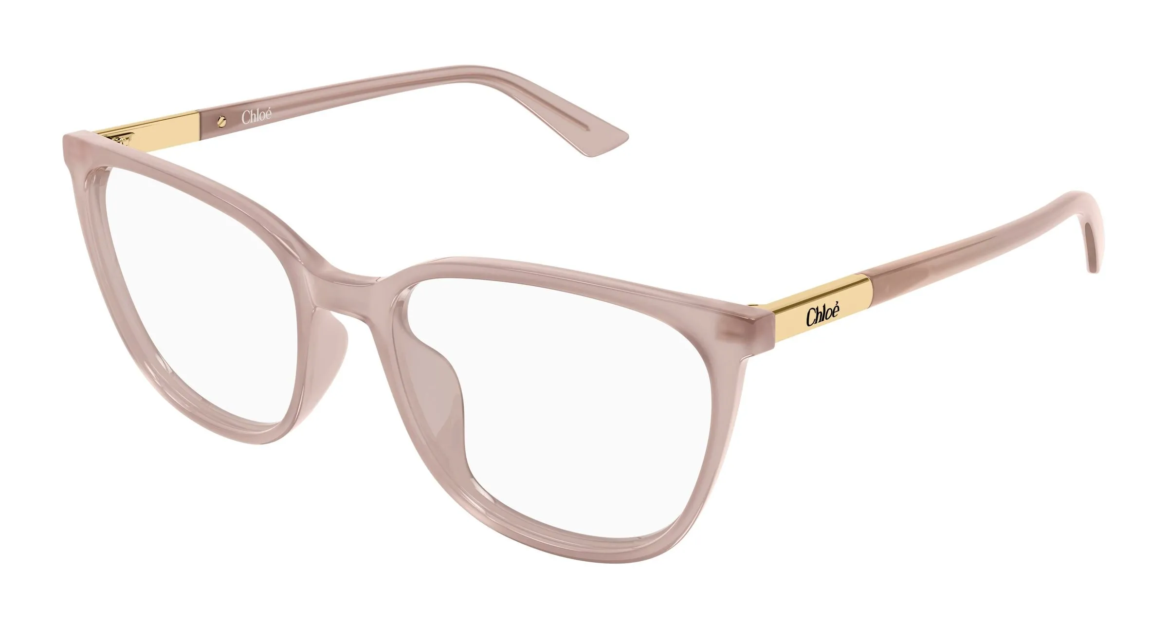Chloé CH0370OL 004 Montature da vista Acetato Beige Trasparente Cat Eye - immagine 1