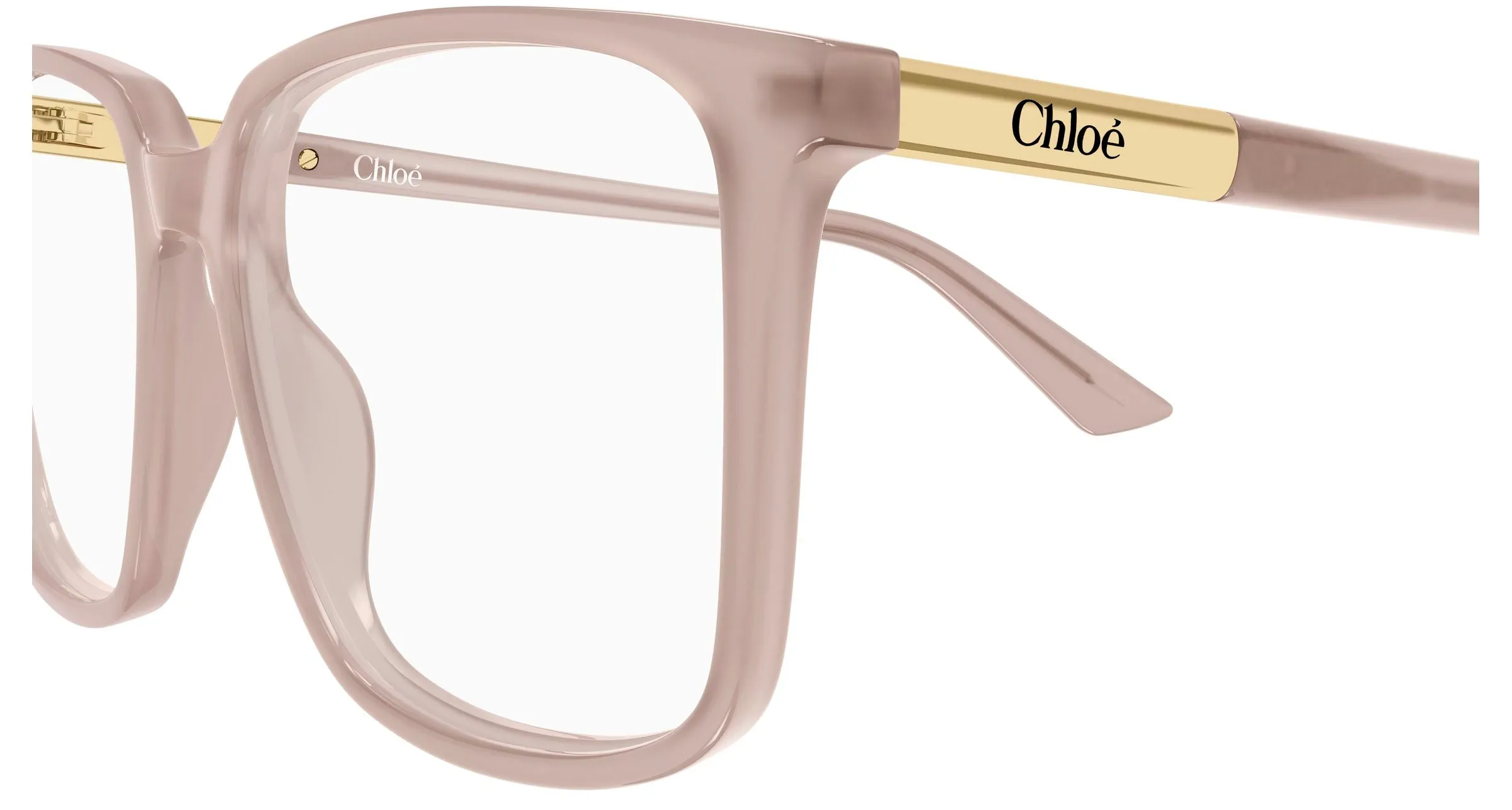 Chloé CH0369O 004 Montature da vista Acetato Beige Trasparente Squadrata - immagine 3
