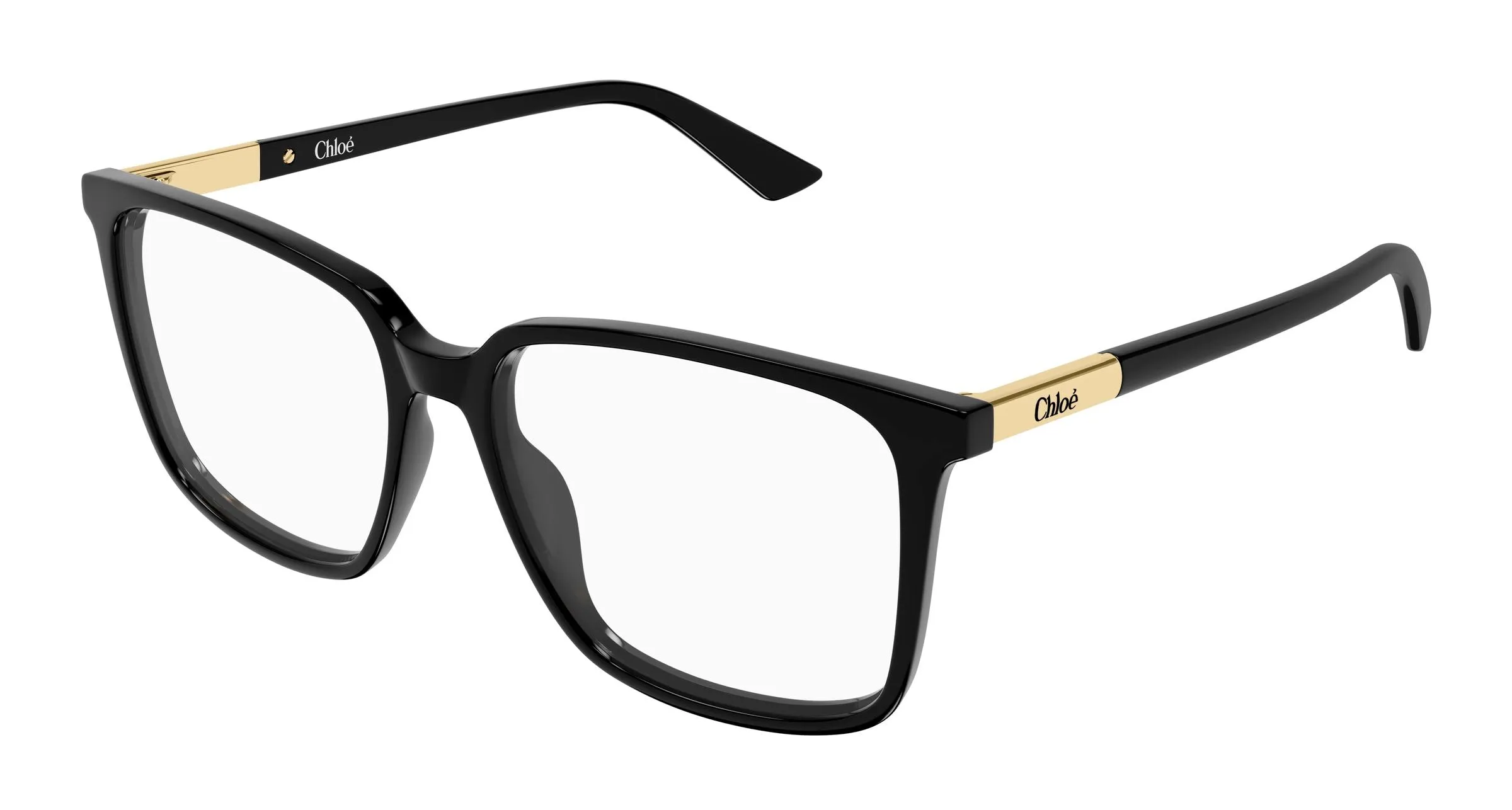 Chloé CH0369O 001 Montature da vista Acetato Nero Trasparente Squadrata - immagine 1