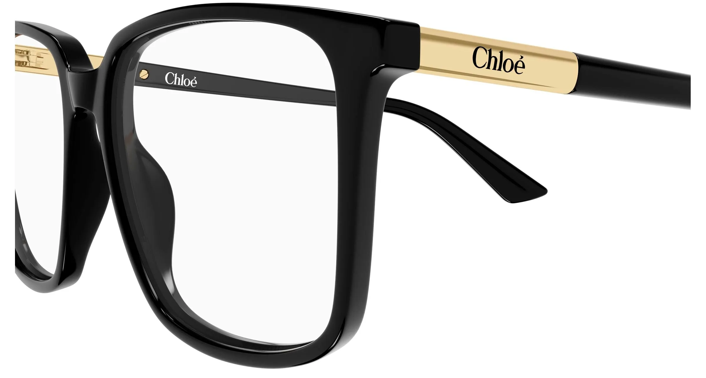 Chloé CH0369O 001 Montature da vista Acetato Nero Trasparente Squadrata - immagine 3