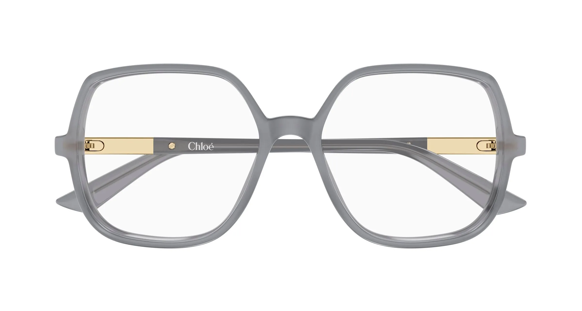 Chloé CH0368O 005 Montature da vista Acetato Grigio Trasparente Geometrica - immagine 2