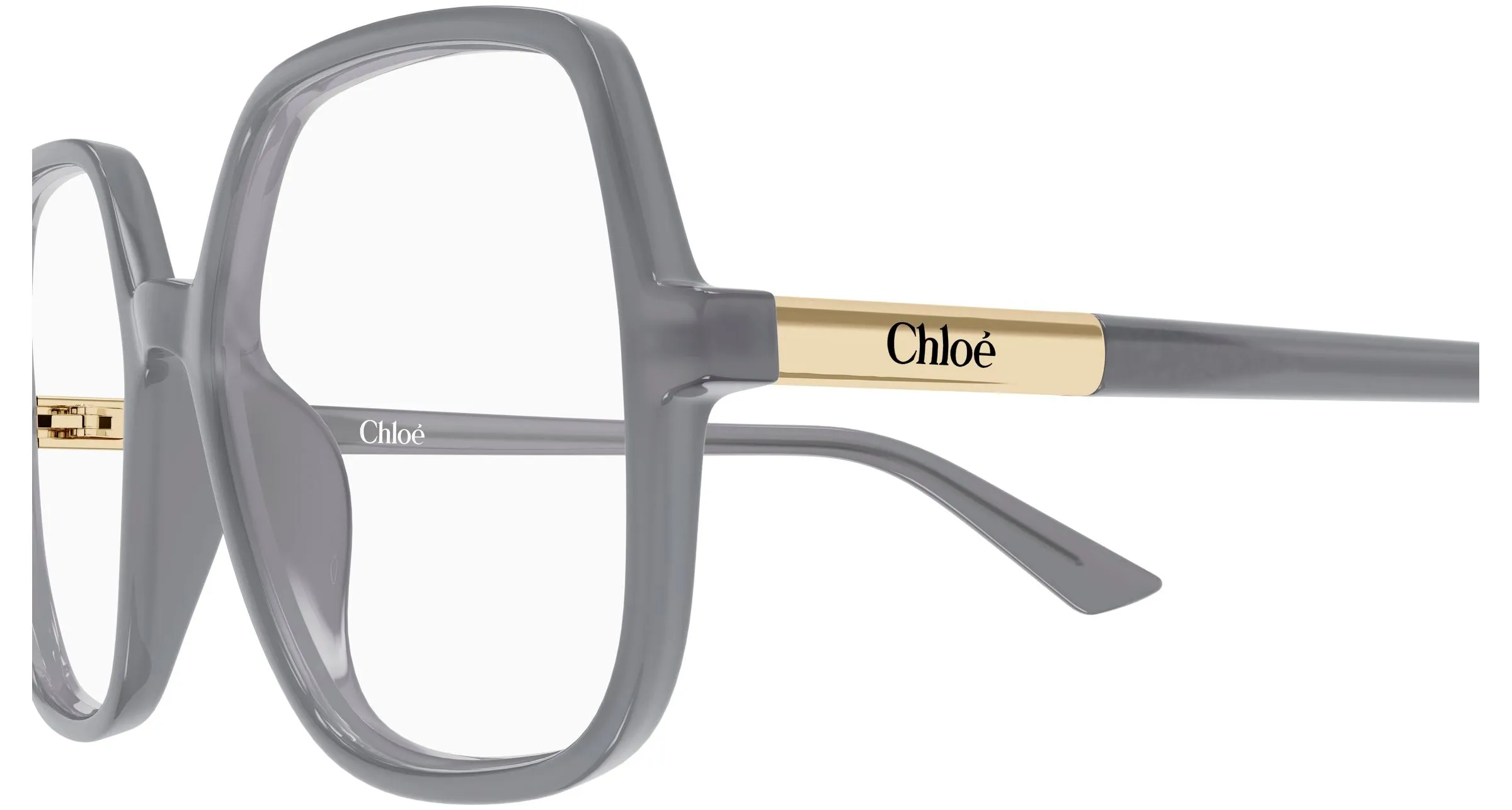 Chloé CH0368O 005 Montature da vista Acetato Grigio Trasparente Geometrica - immagine 3