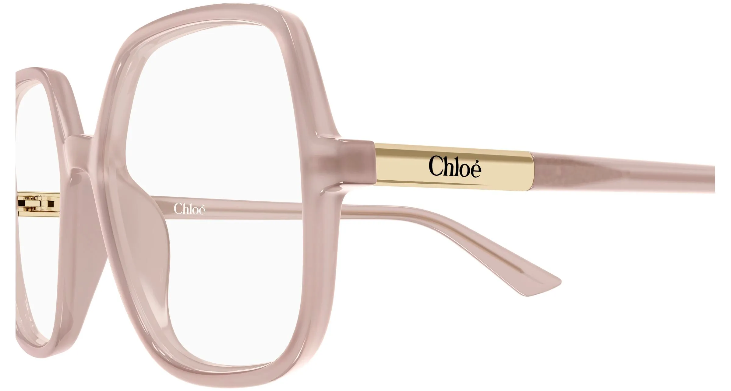Chloé CH0368O 004 Montature da vista Acetato Beige Trasparente Geometrica - immagine 3