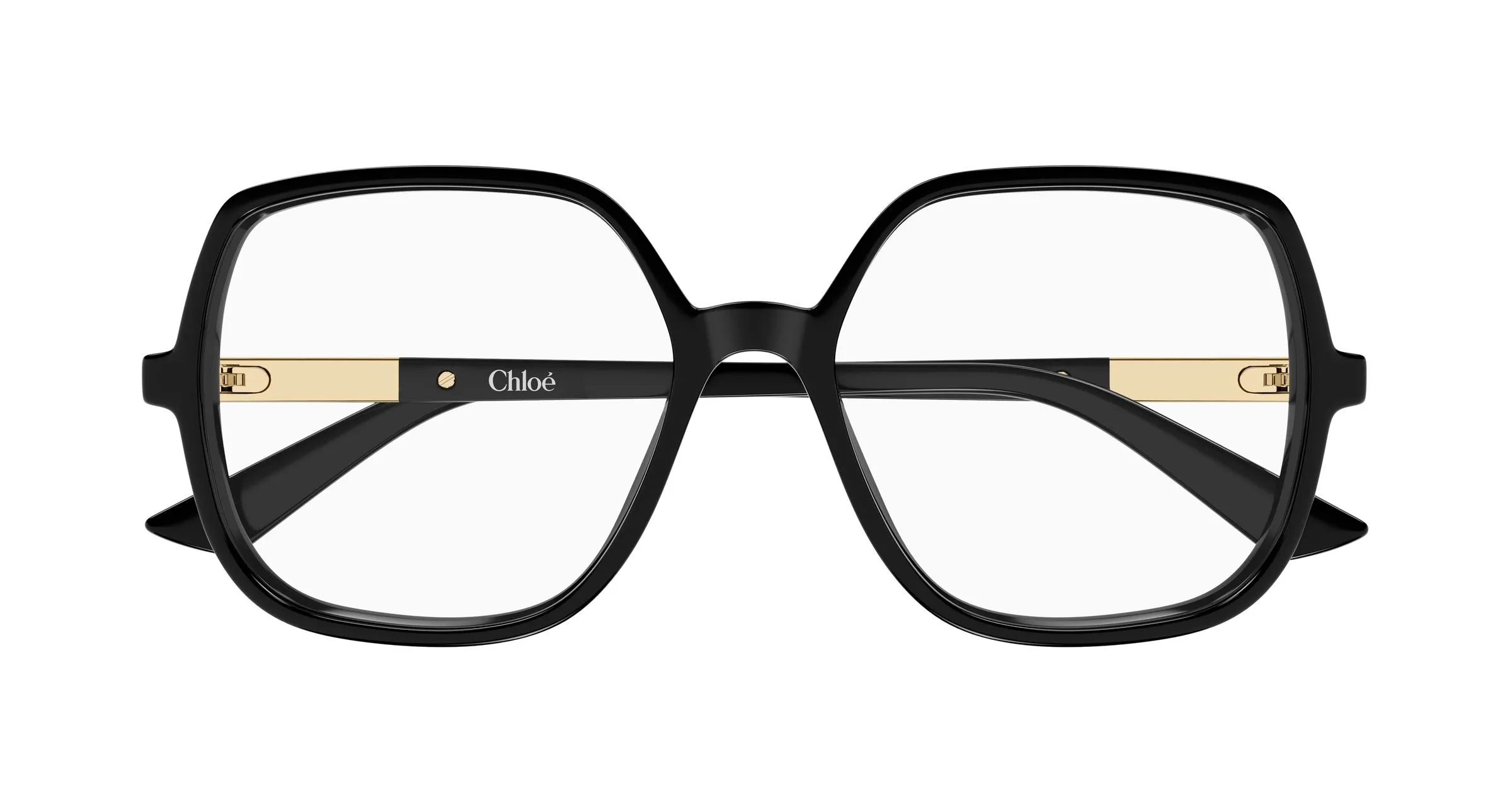 Chloé CH0368O 001 Montature da vista Acetato Nero Trasparente Geometrica - immagine 2