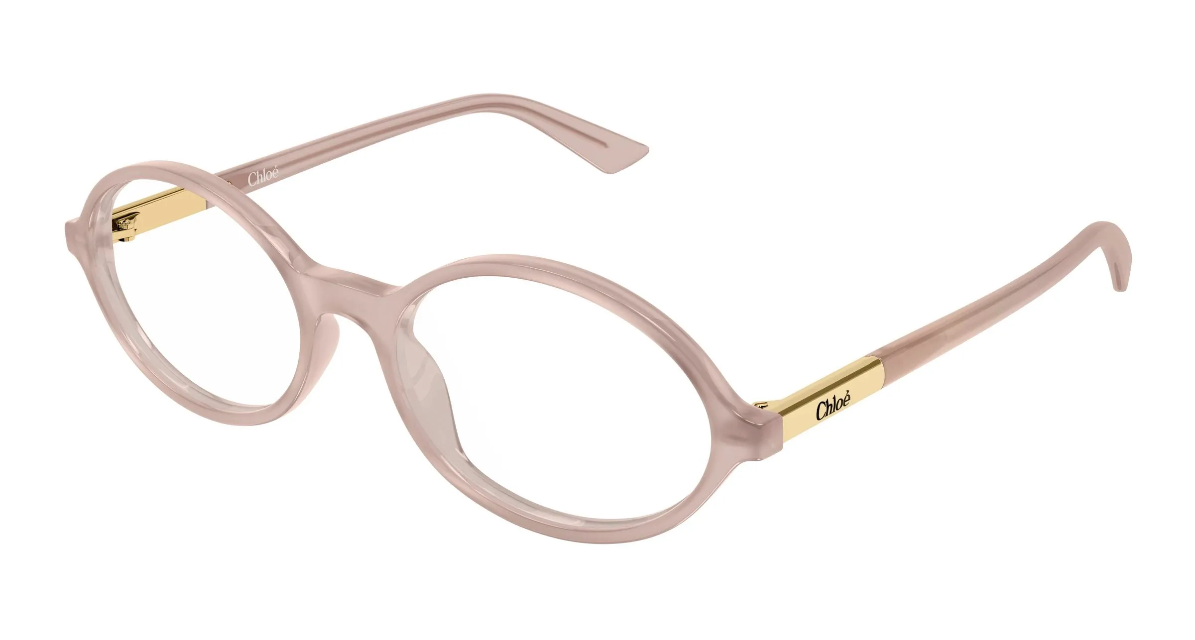 Chloé CH0367O 004 Montature da vista Acetato Beige Trasparente Rotonda - immagine 1
