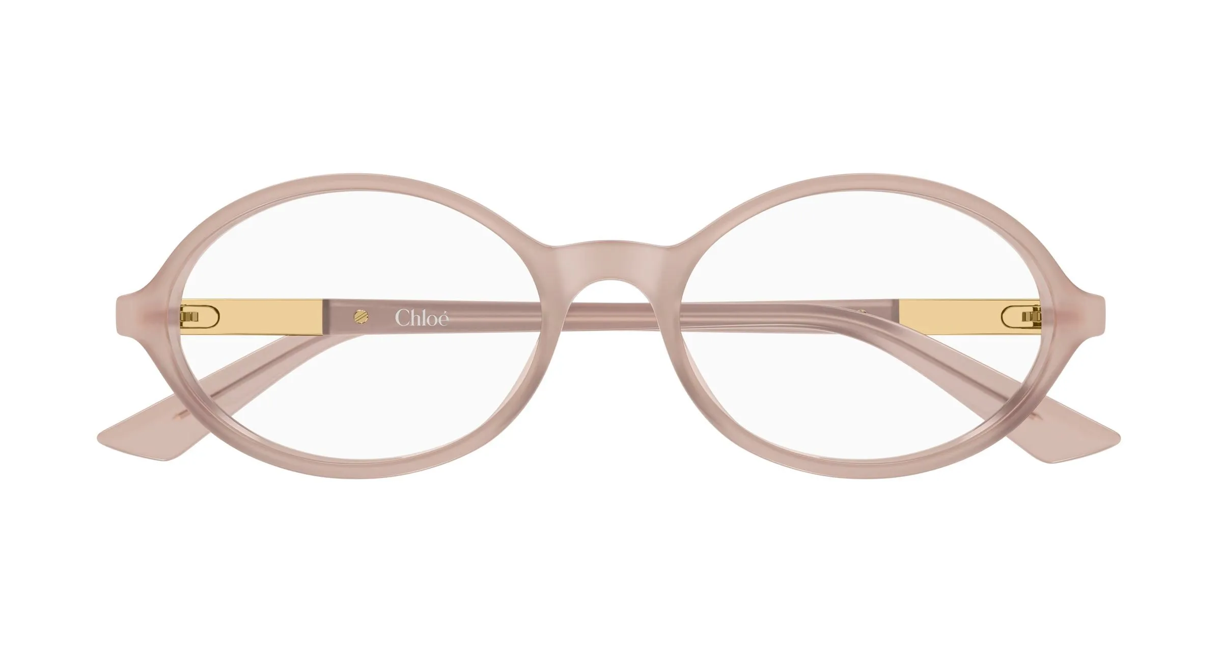 Chloé CH0367O 004 Montature da vista Acetato Beige Trasparente Rotonda - immagine 2