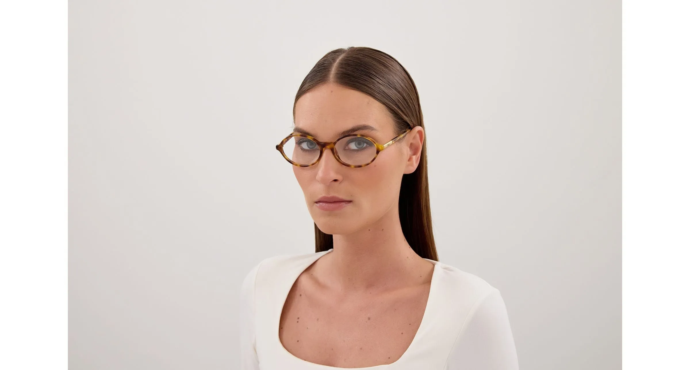 Chloé CH0367O 003 Montature da vista Acetato Havana Trasparente Rotonda - immagine 4