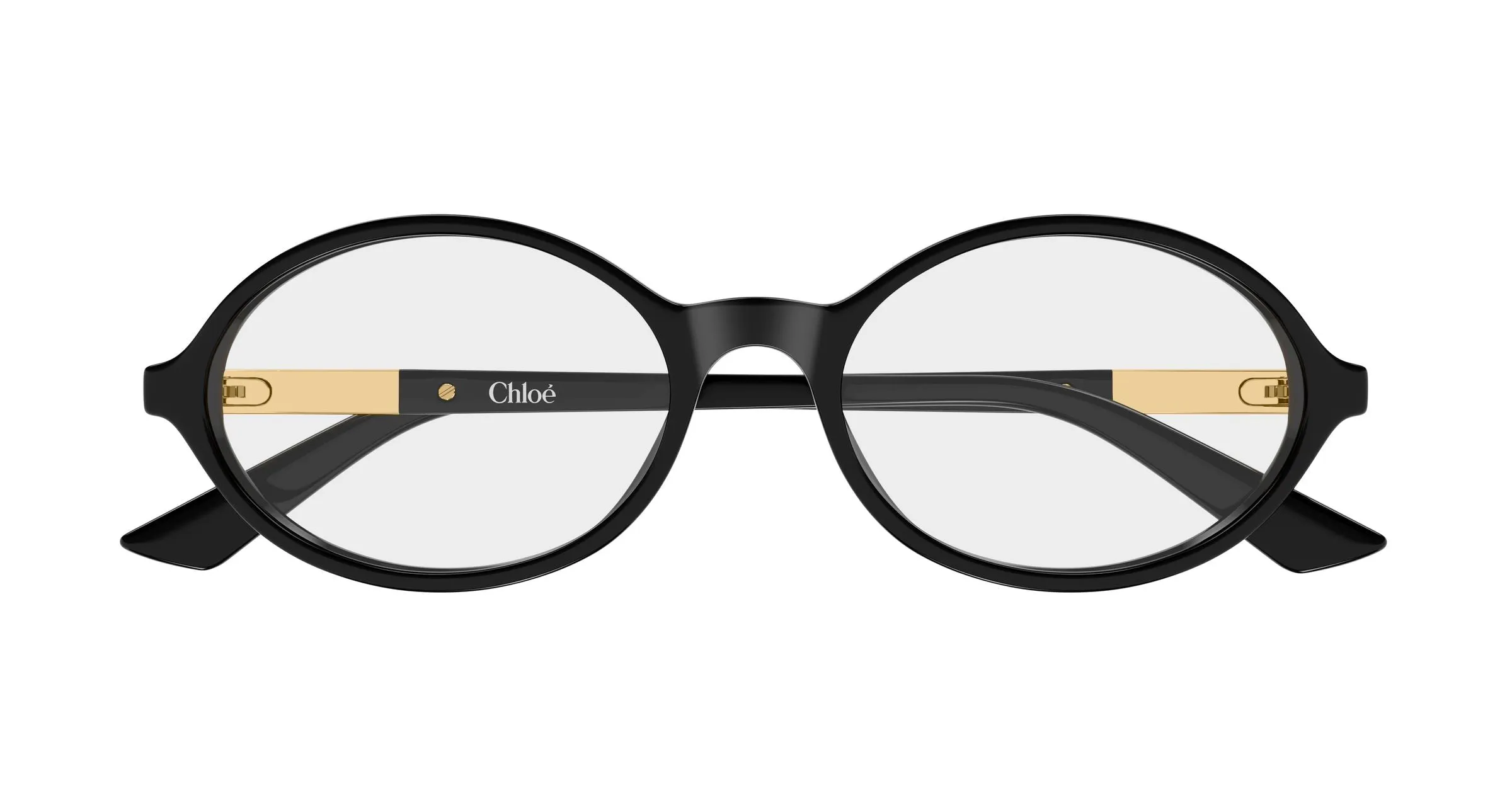 Chloé CH0367O 001 Montature da vista Acetato Nero Trasparente Rotonda - immagine 2