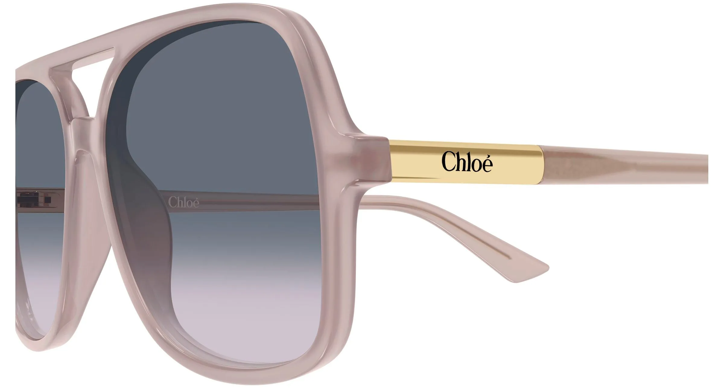 Chloé CH0364S 005 Occhiali da sole Acetato Beige Grigio Pilot - immagine 3