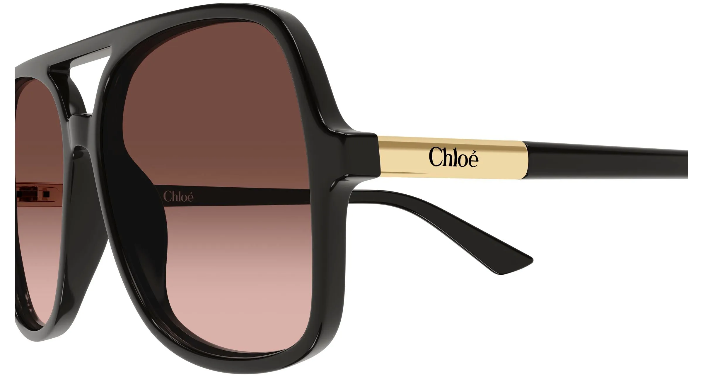 Chloé CH0364S 004 Occhiali da sole Acetato Grigio Rame Pilot - immagine 3