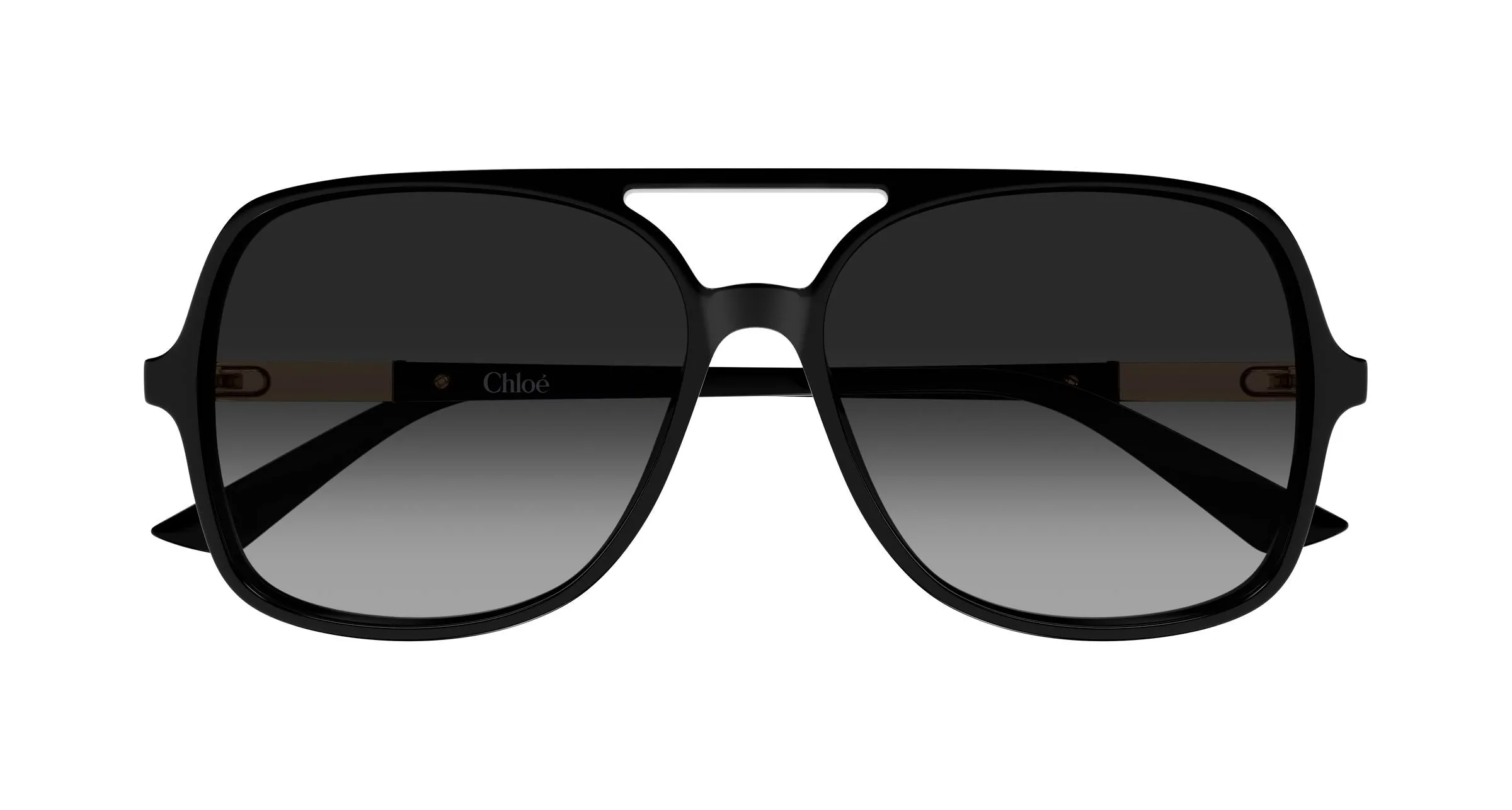 Chloé CH0364S 001 Occhiali da sole Acetato Nero Grigio Pilot - immagine 2