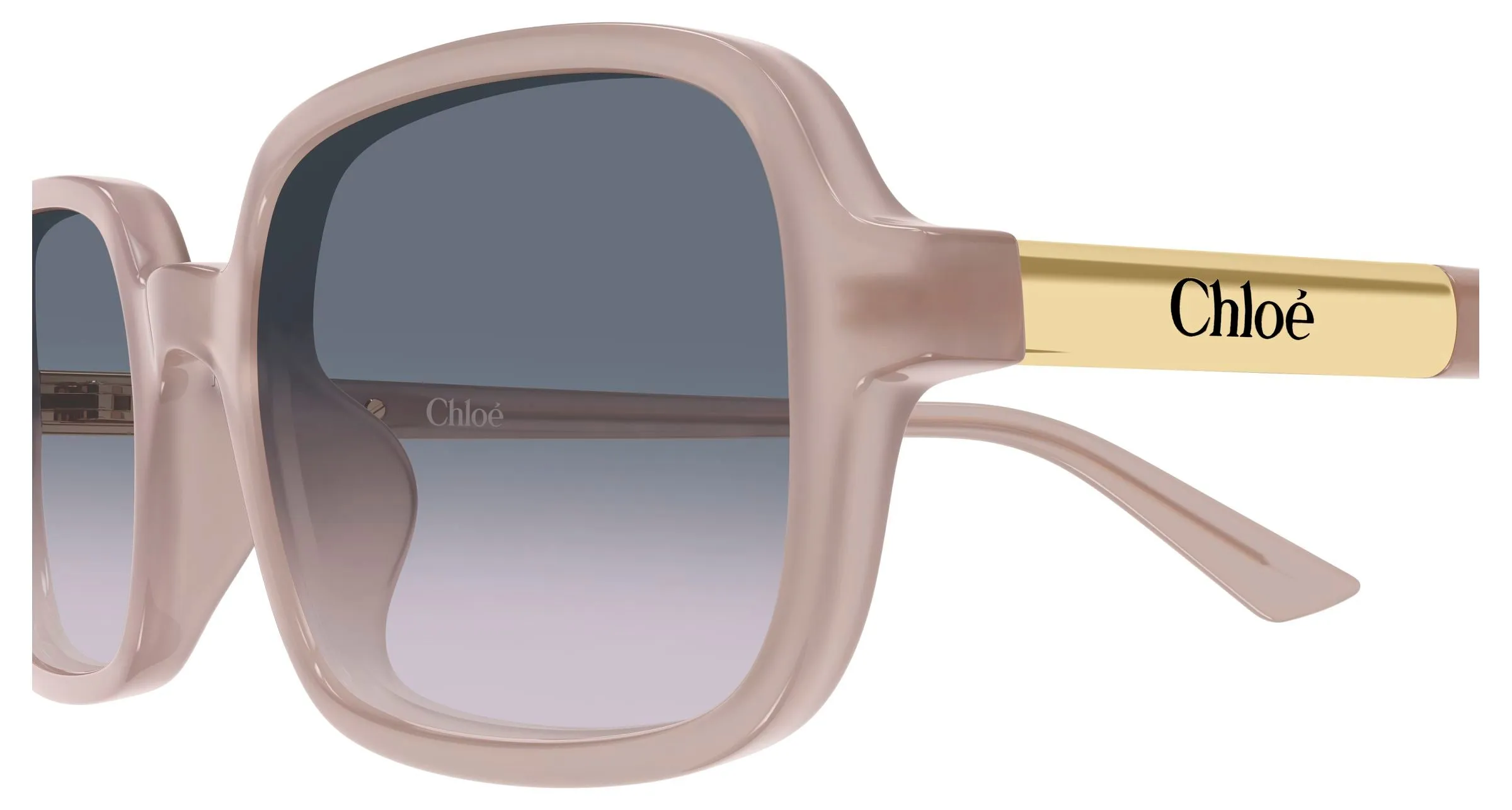 Chloé CH0363S 005 Occhiali da sole Acetato Beige Grigio Squadrata - immagine 3