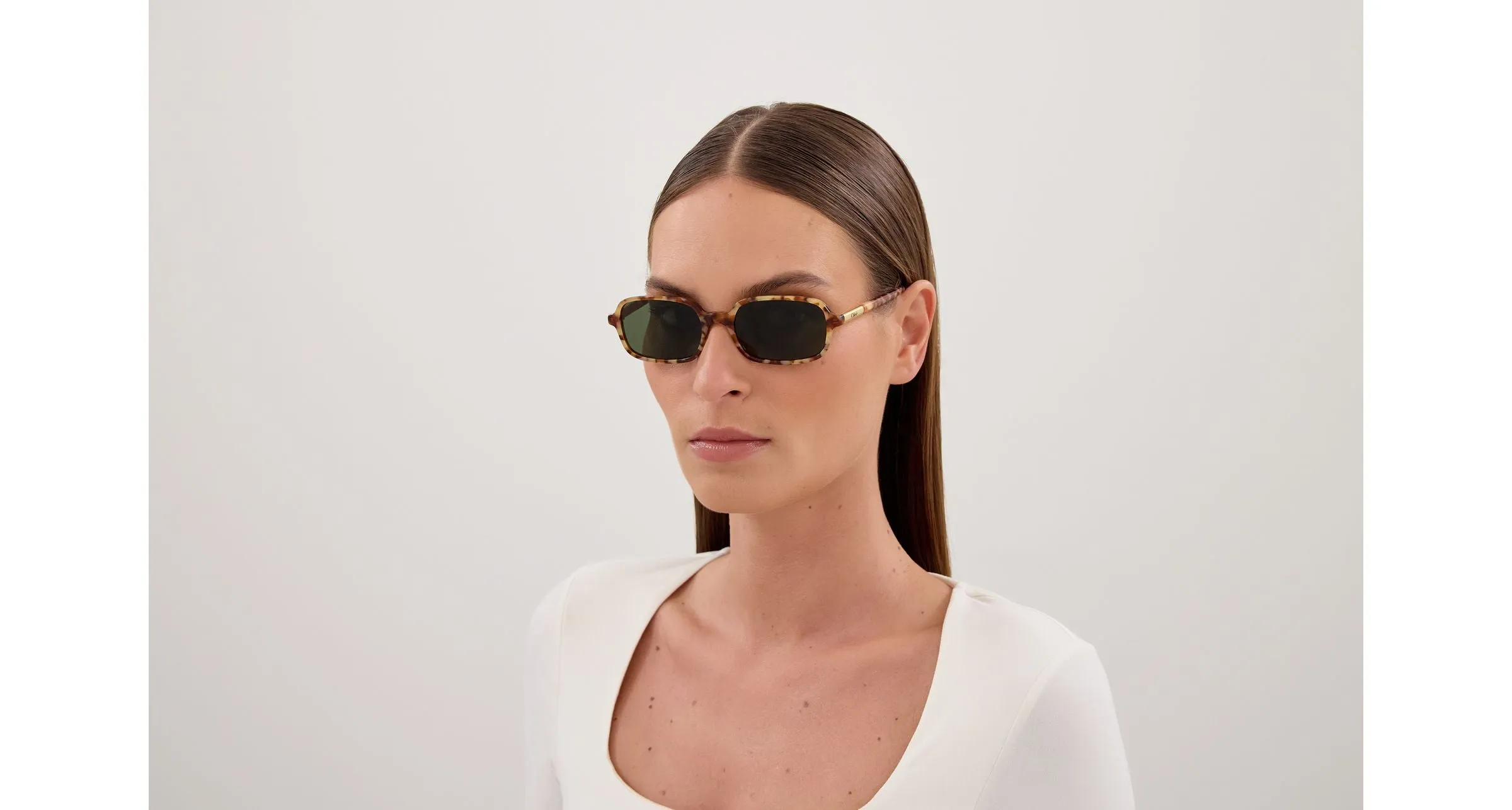 Chloé CH0363S 003 Occhiali da sole Acetato Havana Verde Squadrata - immagine 4