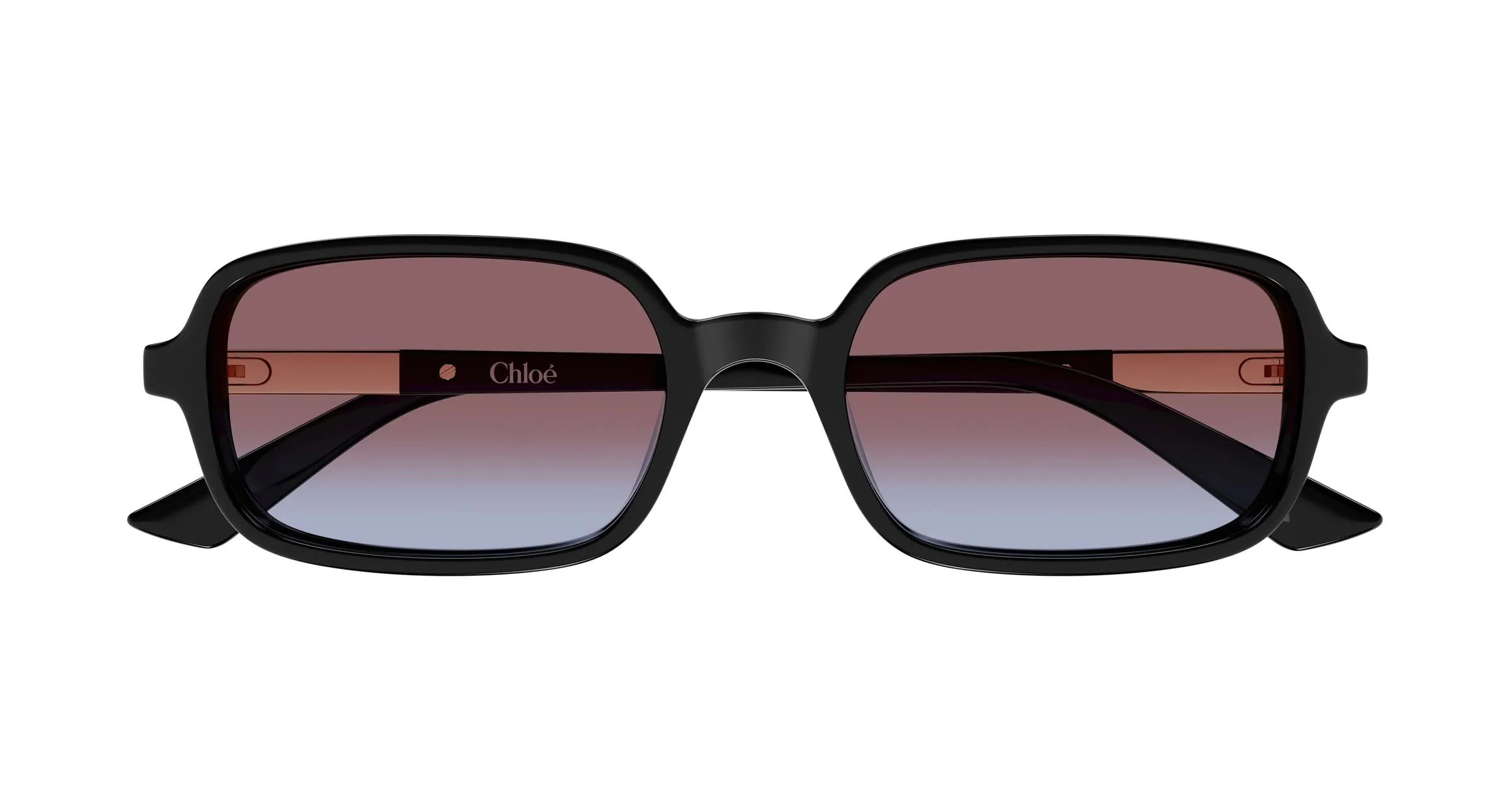 Chloé CH0363S 001 Occhiali da sole Acetato Nero Rosso Squadrata - immagine 2
