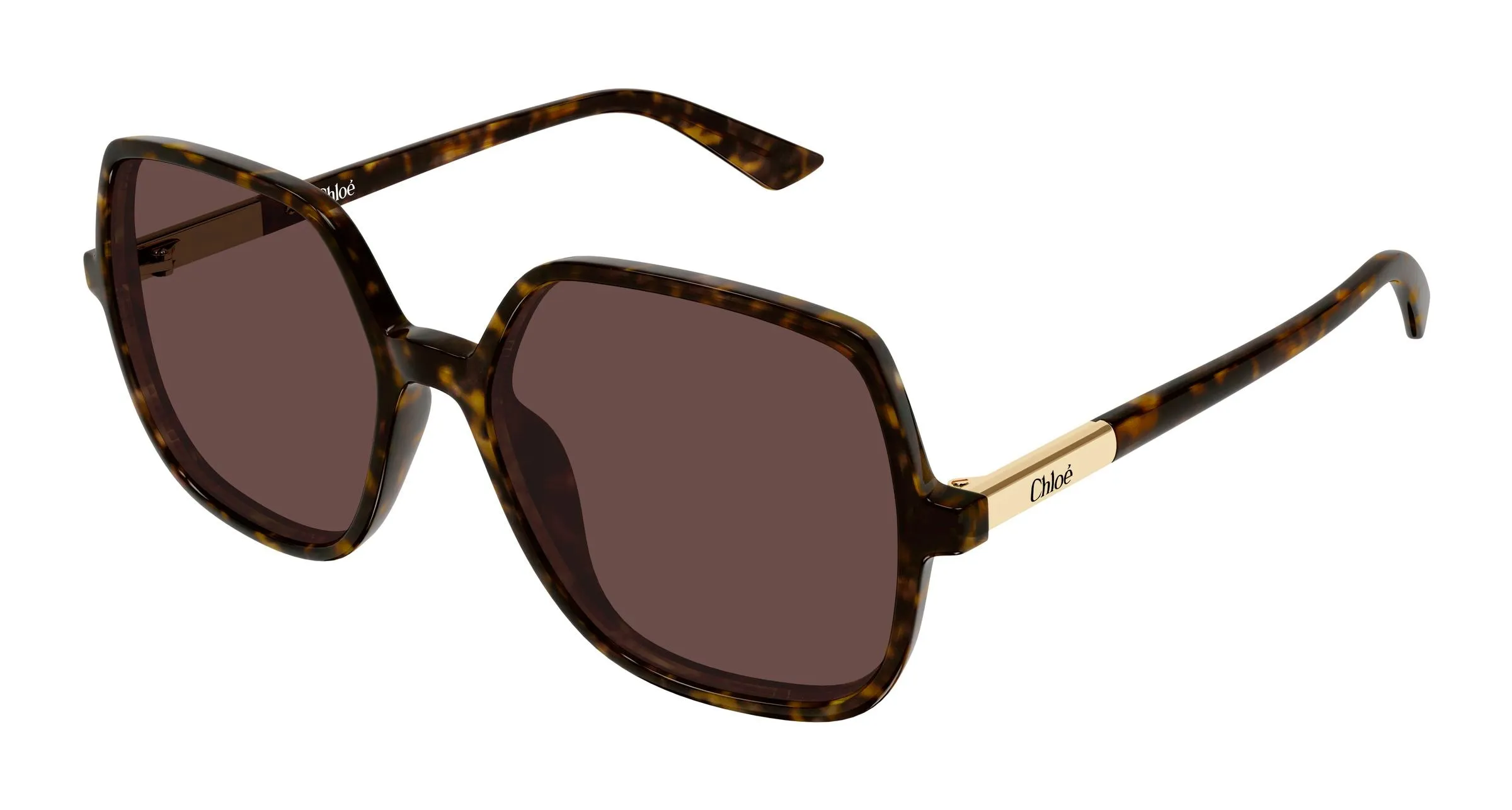 Chloé CH0362S 002 Occhiali da sole Acetato Havana Marrone Geometrica - immagine 1