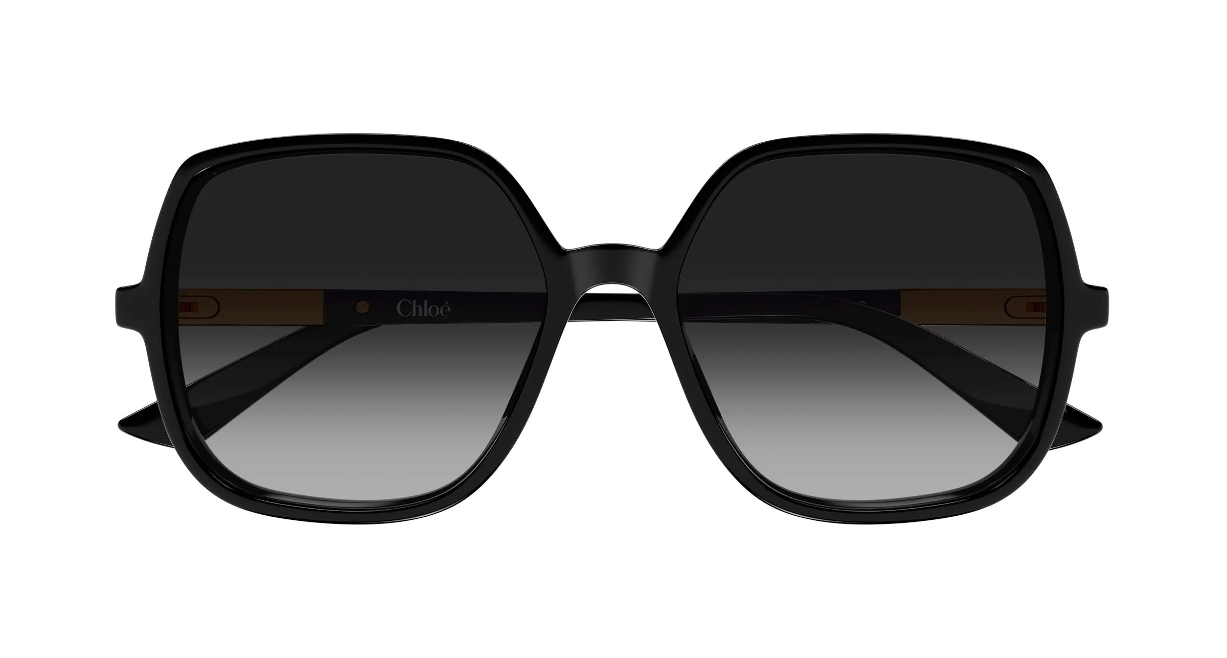 Chloé CH0362S 001 Occhiali da sole Acetato Nero Grigio Geometrica - immagine 2