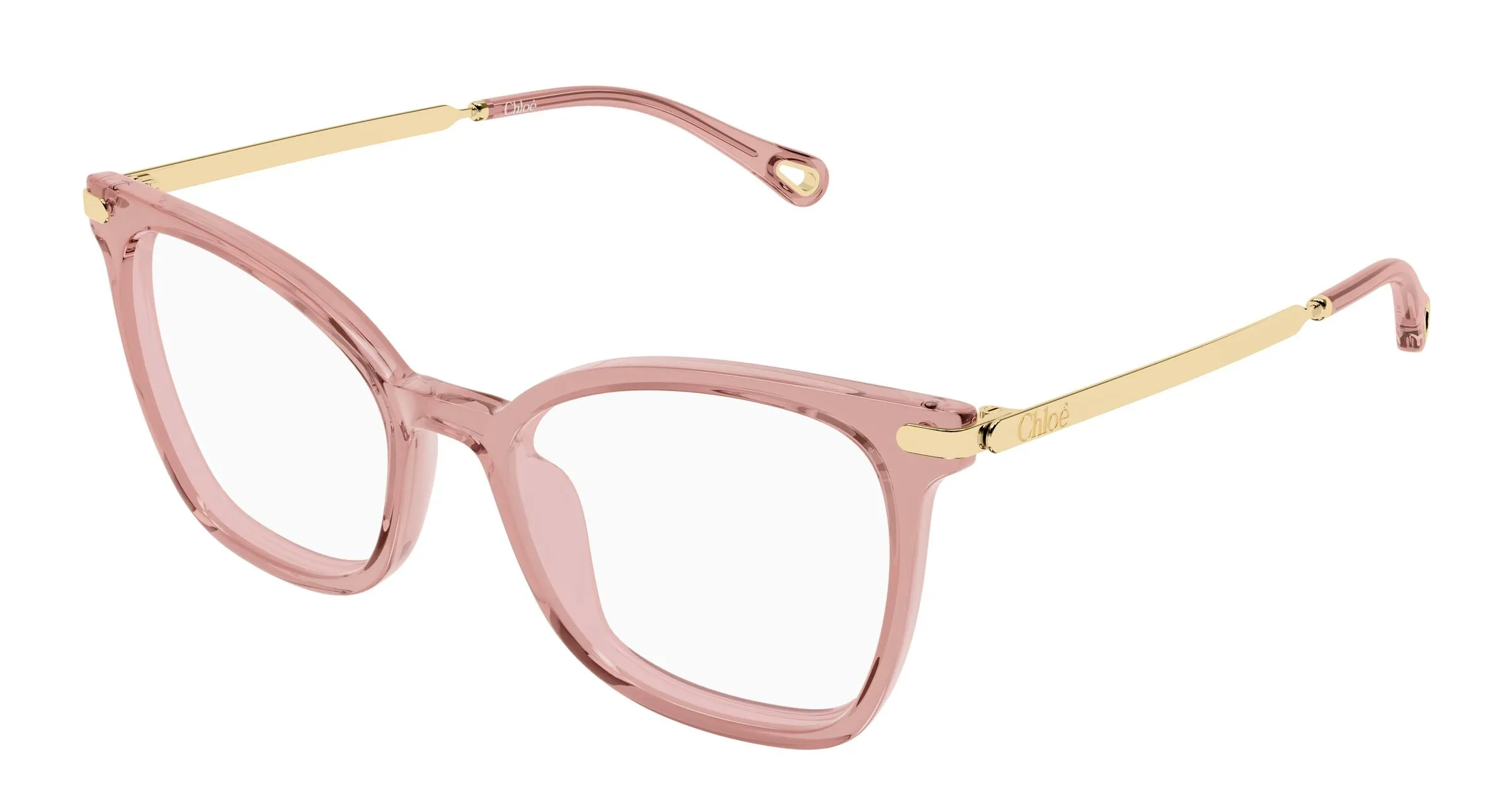 Chloé CH0360O 003 Montature da vista Acetato Rosa Trasparente Squadrata - immagine 1