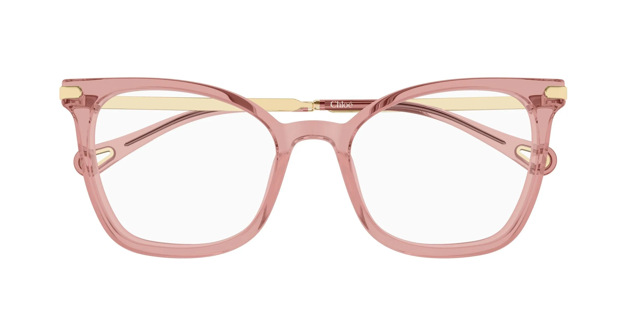Chloé CH0360O 003 Montature da vista Acetato Rosa Trasparente Squadrata - immagine 2
