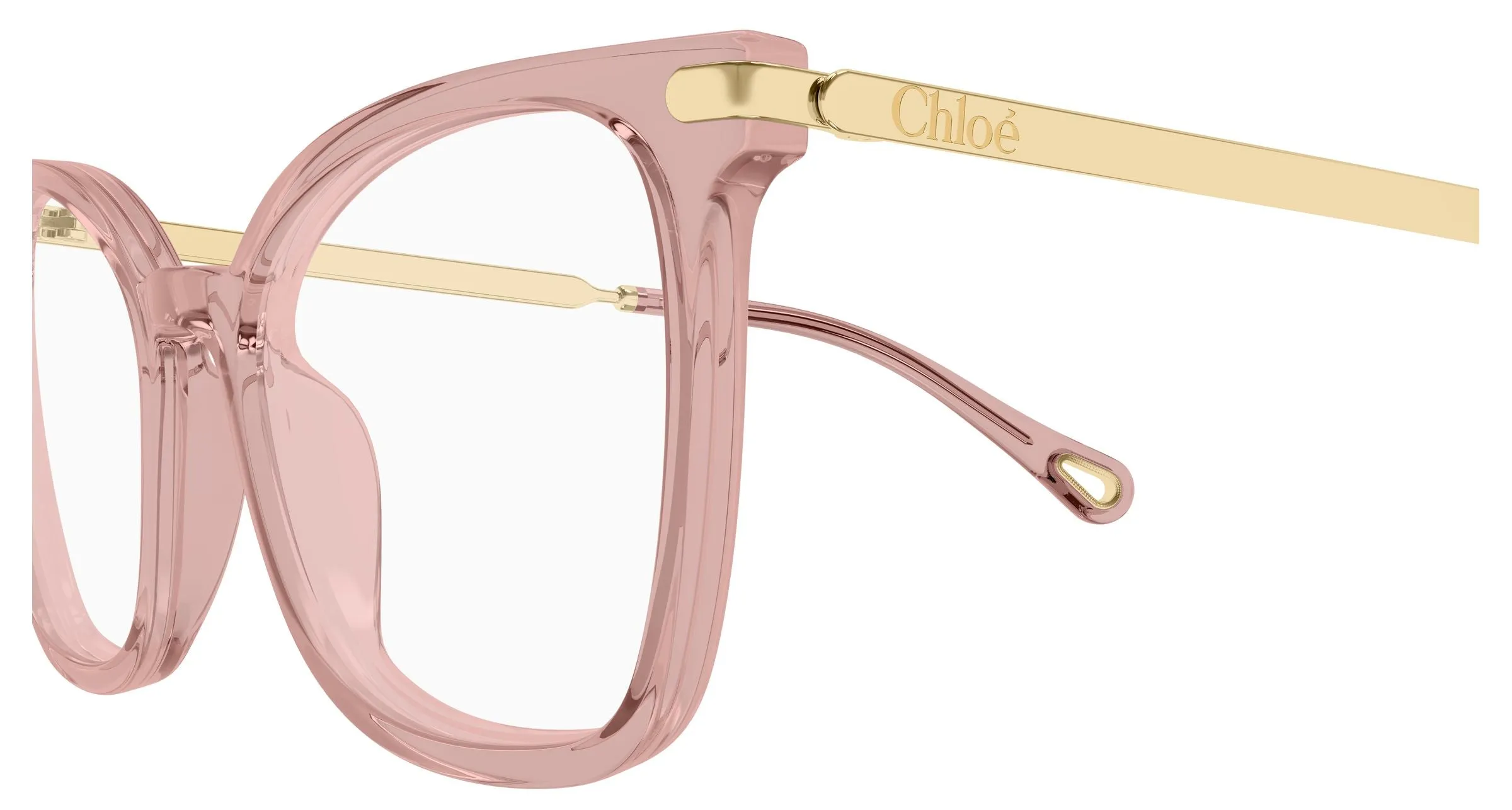 Chloé CH0360O 003 Montature da vista Acetato Rosa Trasparente Squadrata - immagine 3