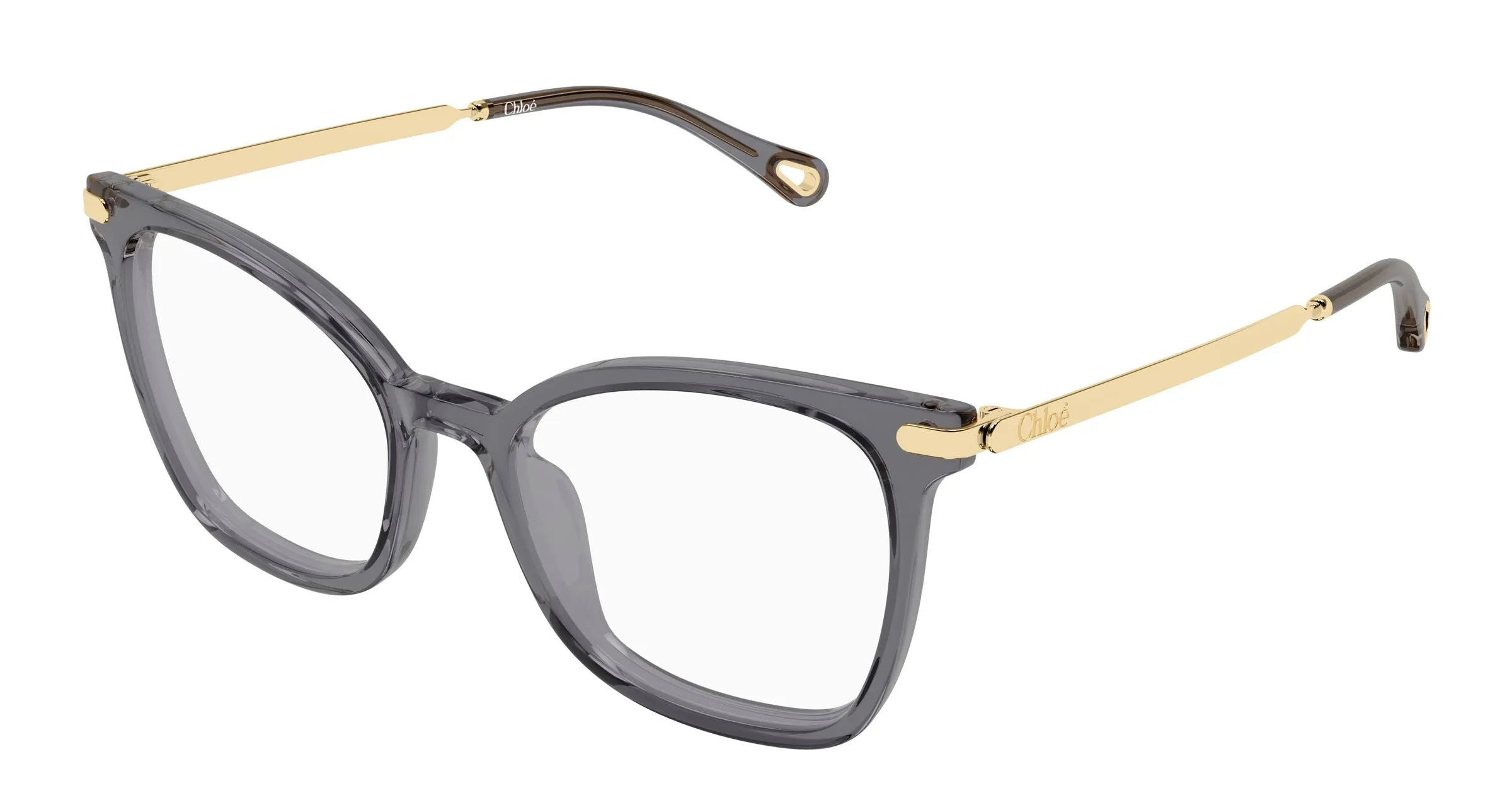 Chloé CH0360O 001 Montature da vista Acetato Grigio Trasparente Squadrata - immagine 1