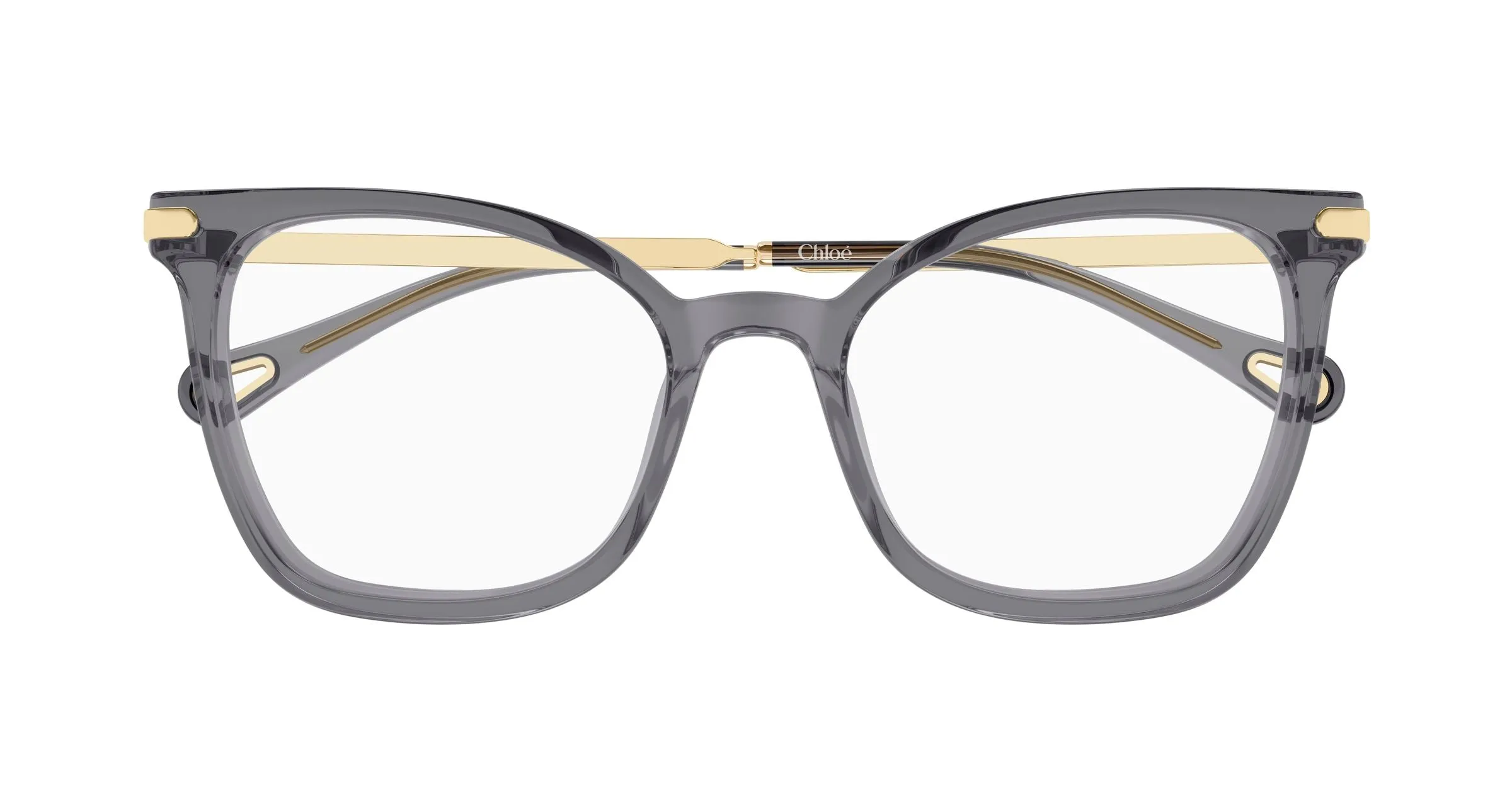 Chloé CH0360O 001 Montature da vista Acetato Grigio Trasparente Squadrata - immagine 2