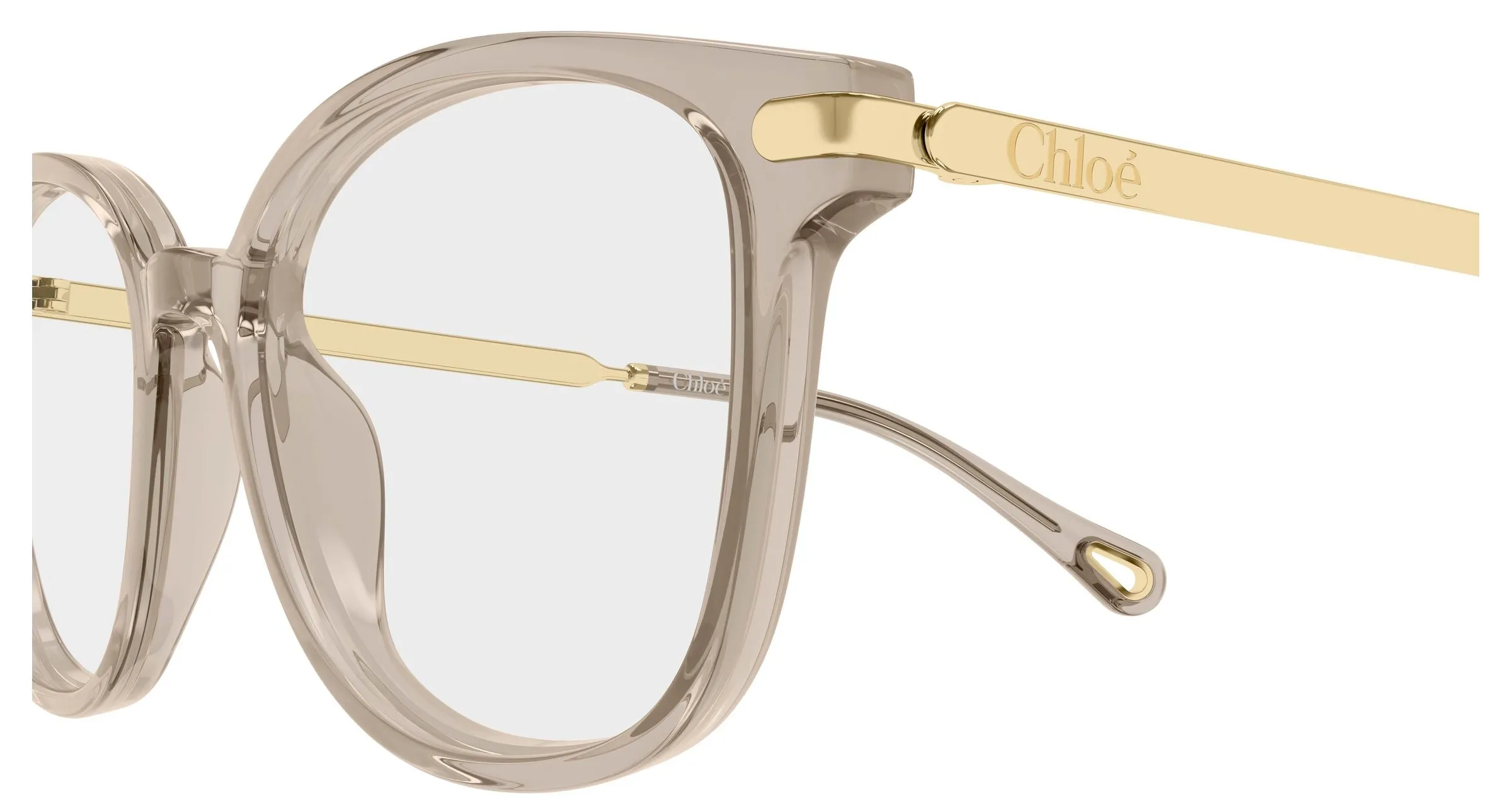 Chloé CH0359O 004 Montature da vista Acetato Marrone Trasparente Squadrata - immagine 3