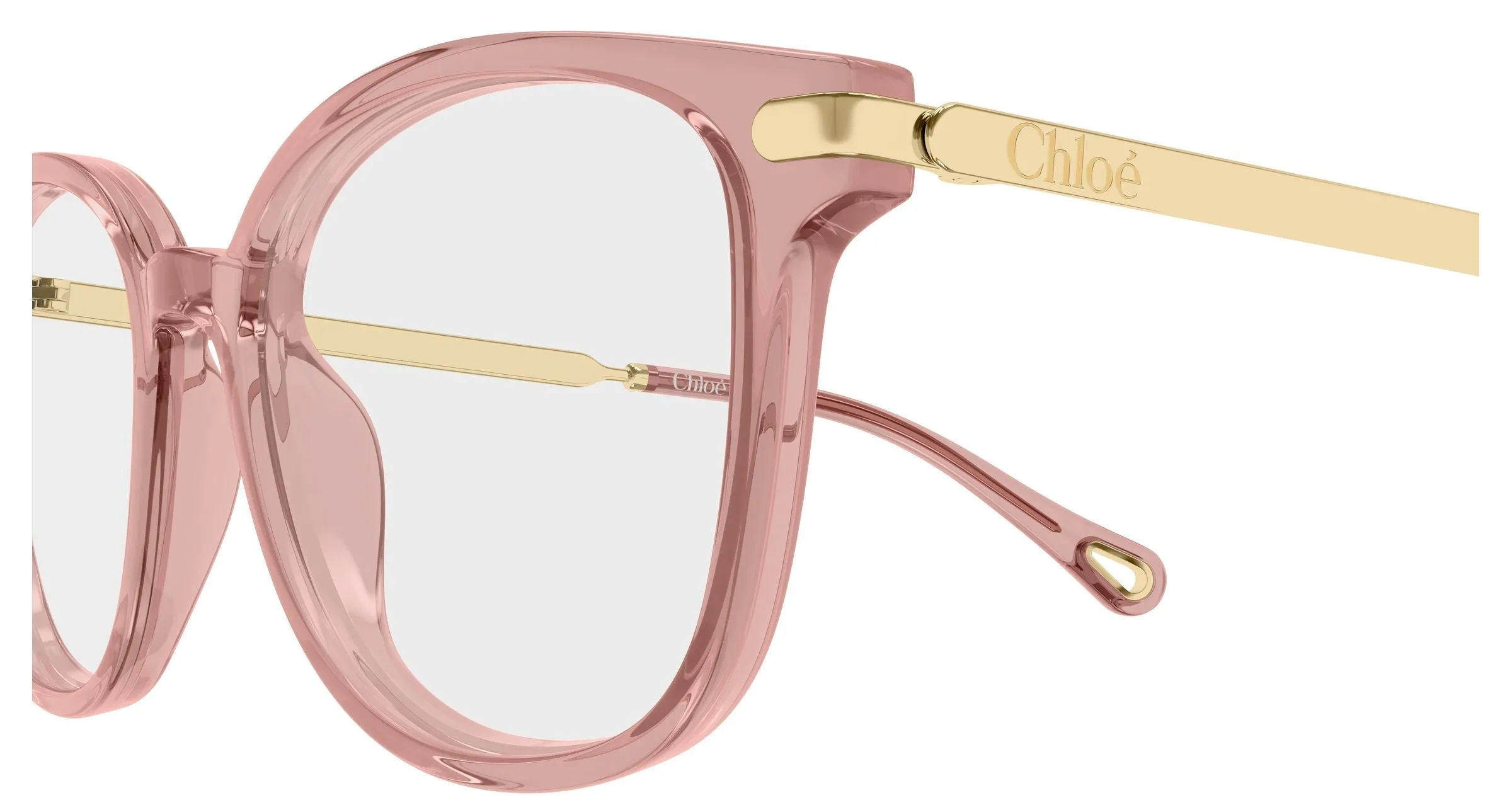 Chloé CH0359O 003 Montature da vista Acetato Rosa Trasparente Squadrata - immagine 3