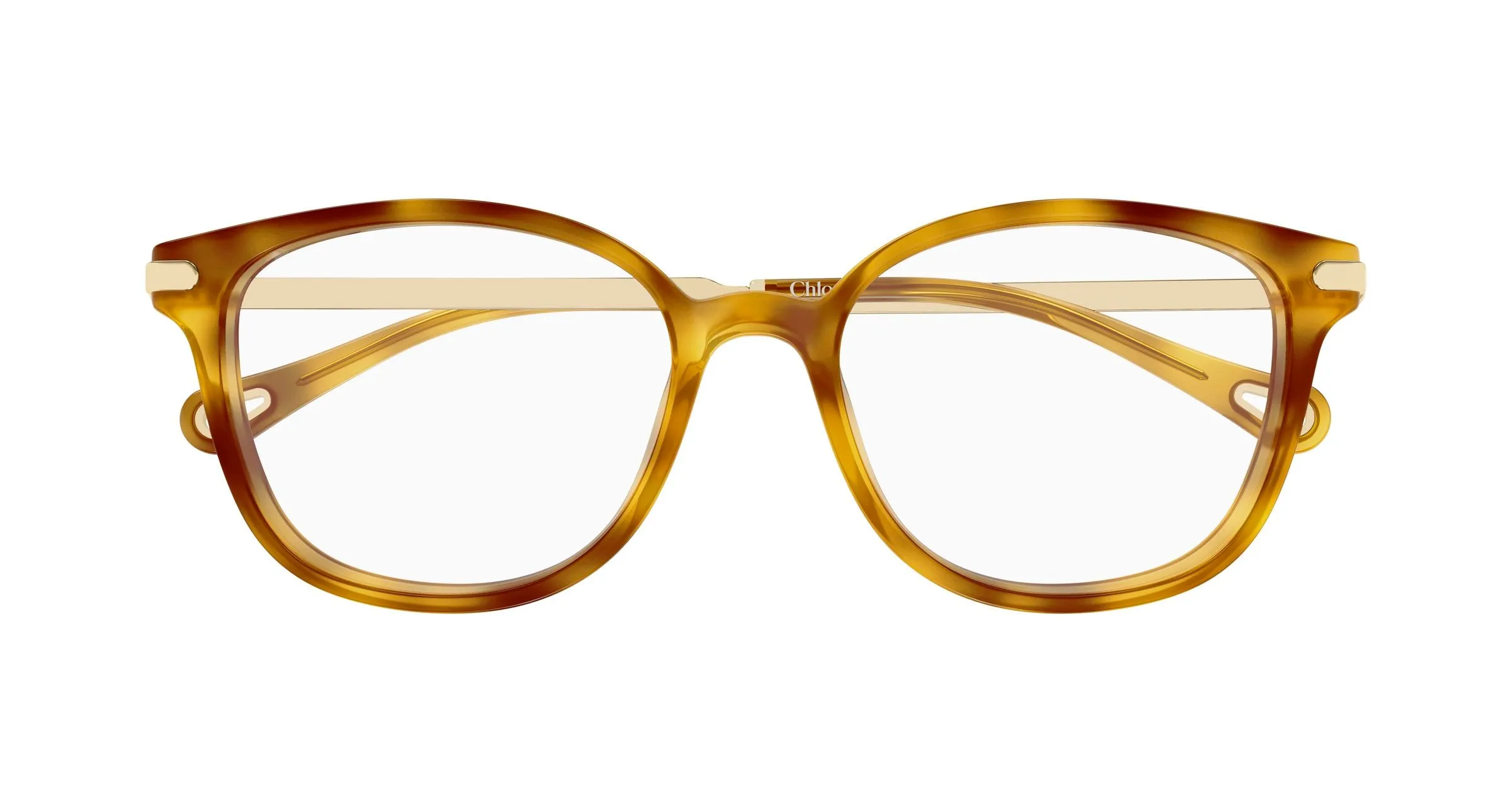Chloé CH0359O 002 Montature da vista Acetato Havana Trasparente Squadrata - immagine 2