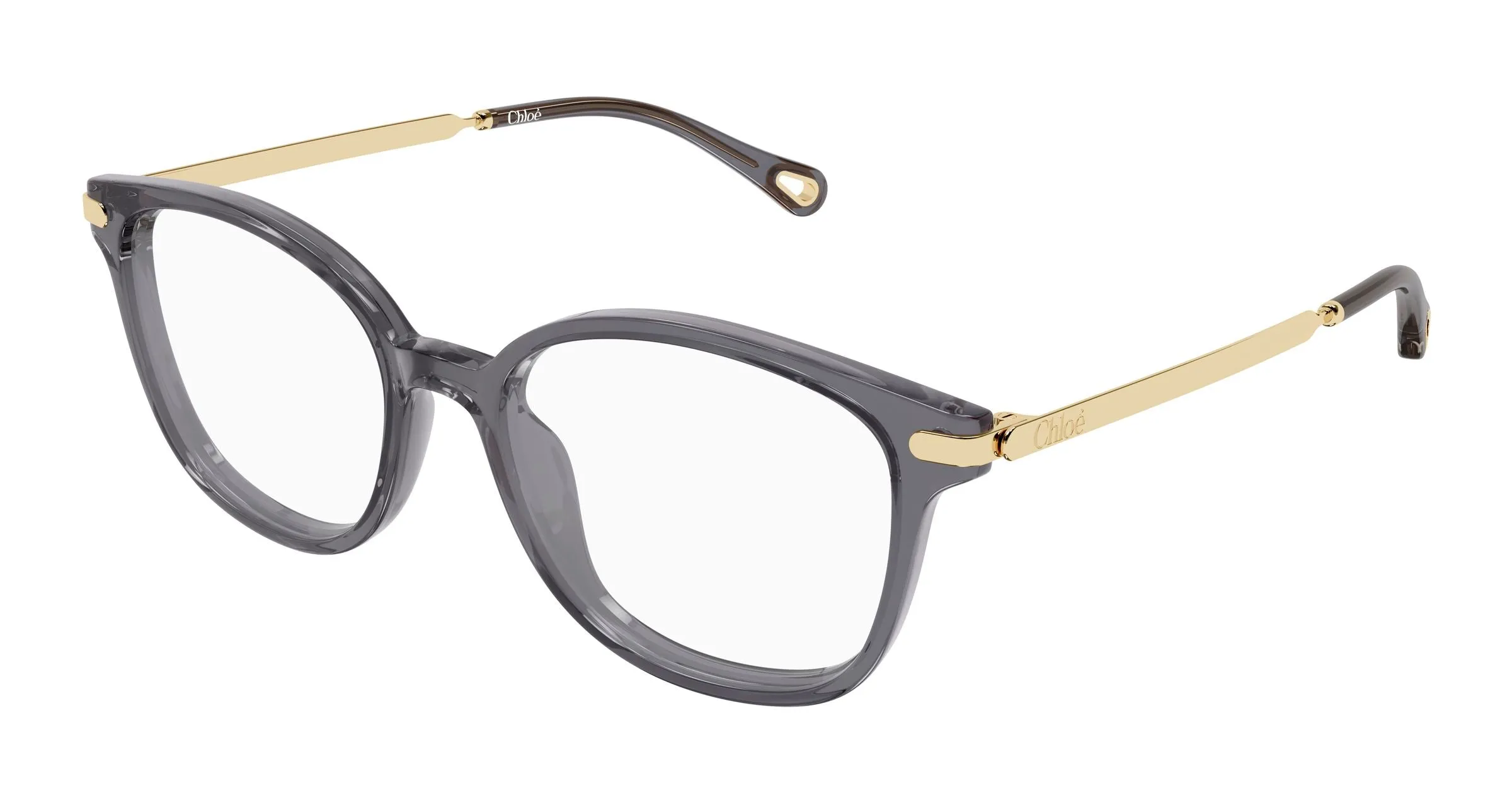 Chloé CH0359O 001 Montature da vista Acetato Grigio Trasparente Squadrata - immagine 1