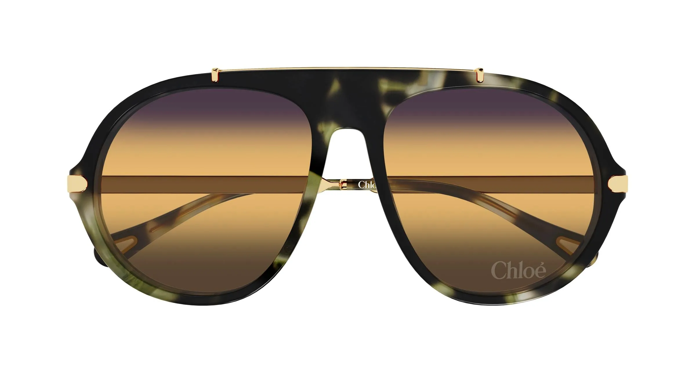 Chloé CH0357S 003 Occhiali da sole Acetato Havana Rotonda Sfumato - immagine 2
