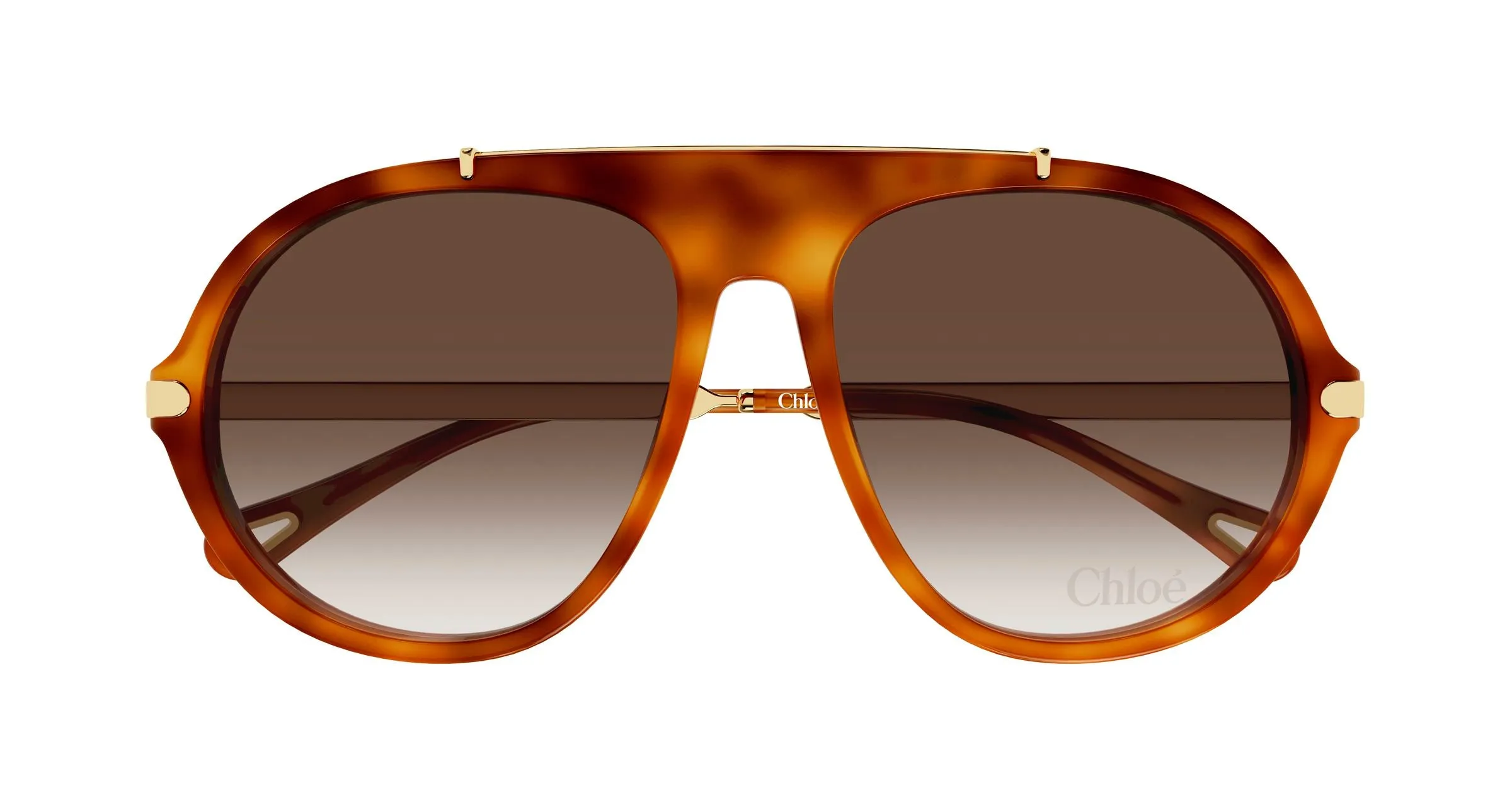 Chloé CH0357S 002 Occhiali da sole Acetato Havana Marrone Rotonda - immagine 2