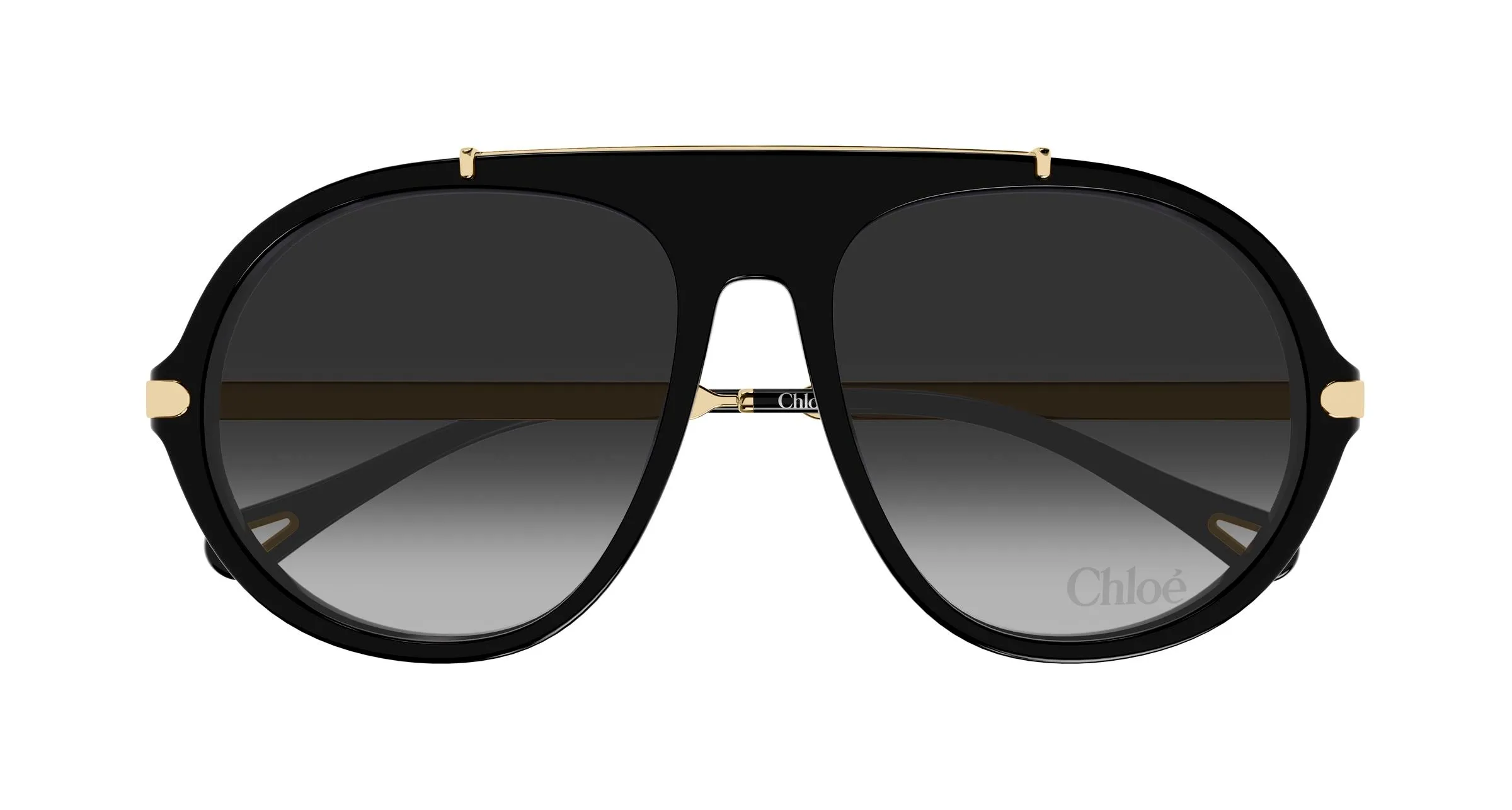 Chloé CH0357S 001 Occhiali da sole Acetato Nero Grigio Rotonda - immagine 2