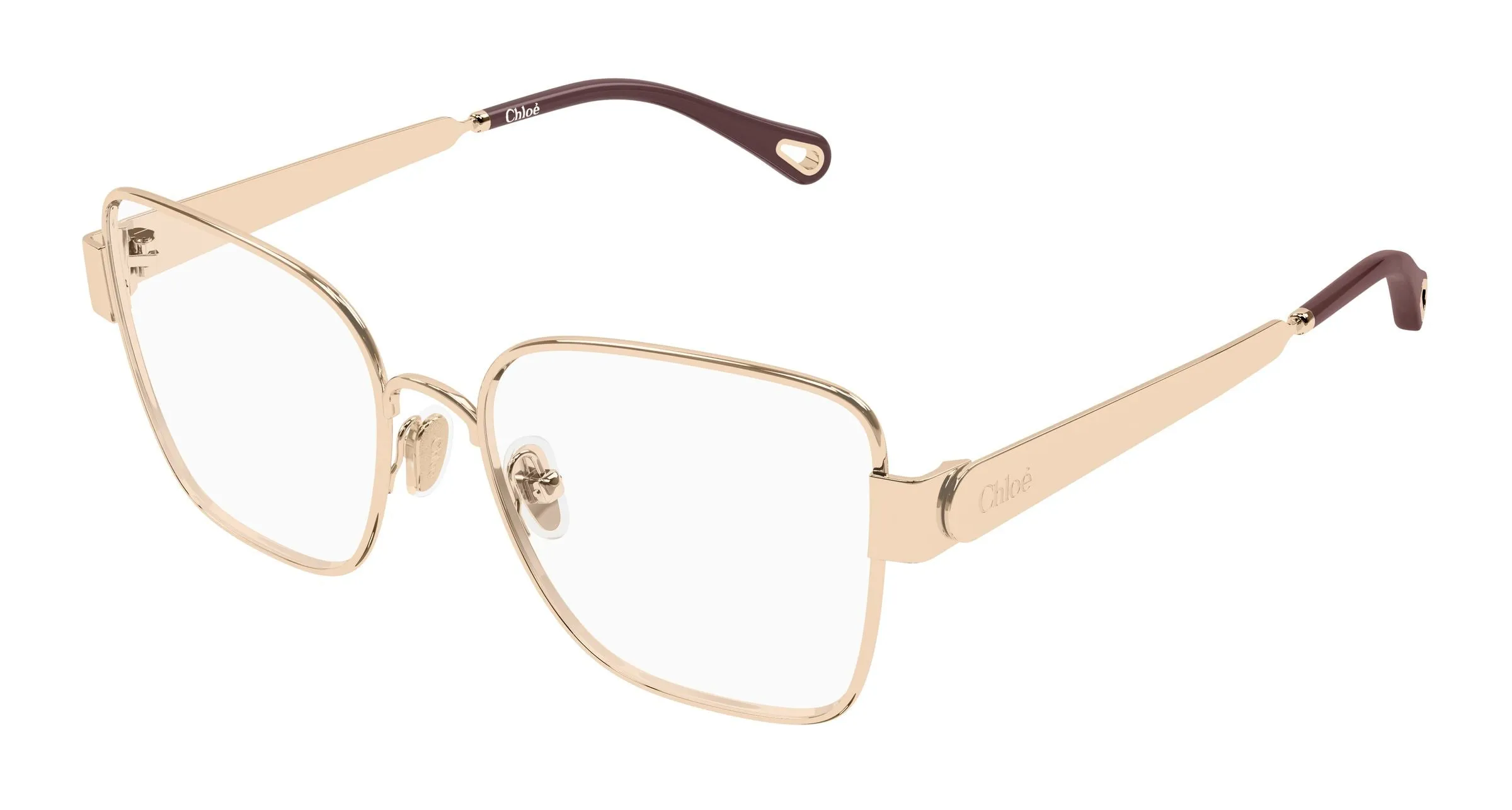 Chloé CH0356O 004 Montature da vista Metallo Oro Trasparente Farfalla - immagine 1