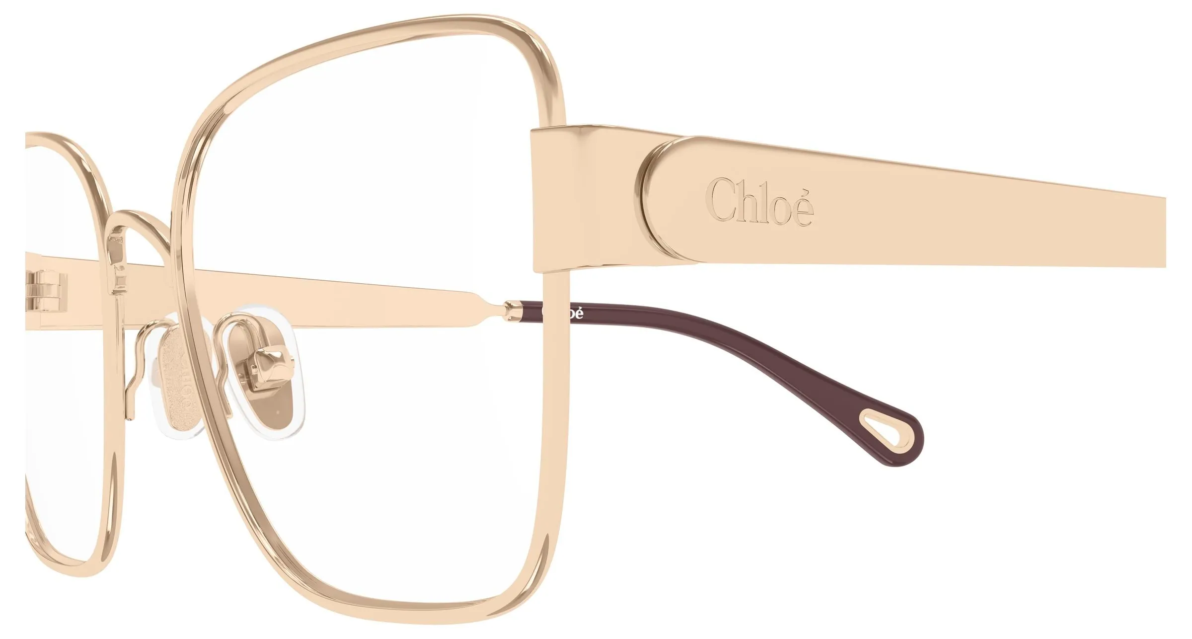 Chloé CH0356O 004 Montature da vista Metallo Oro Trasparente Farfalla - immagine 3