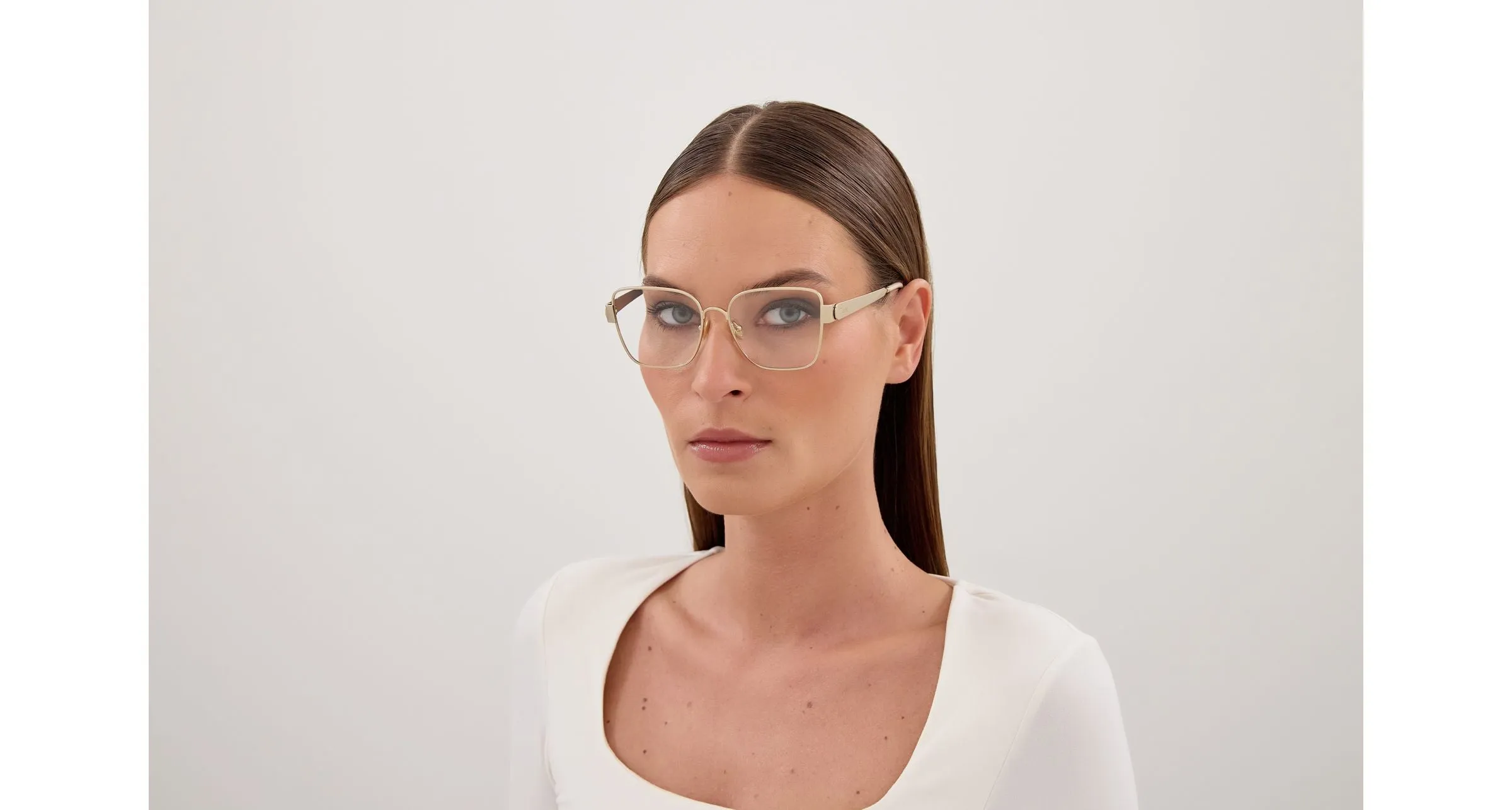 Chloé CH0356O 001 Montature da vista Metallo Oro Trasparente Farfalla - immagine 4