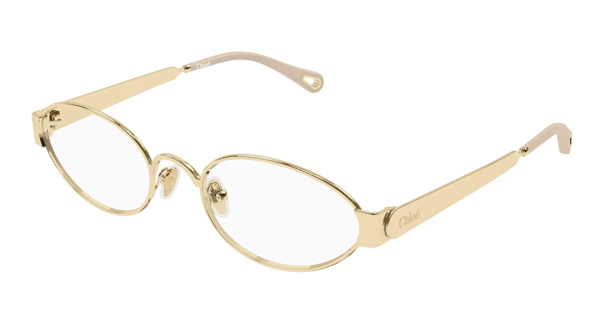 Chloé CH0355O 001 Montature da vista Metallo Oro Trasparente Rotonda - immagine 1