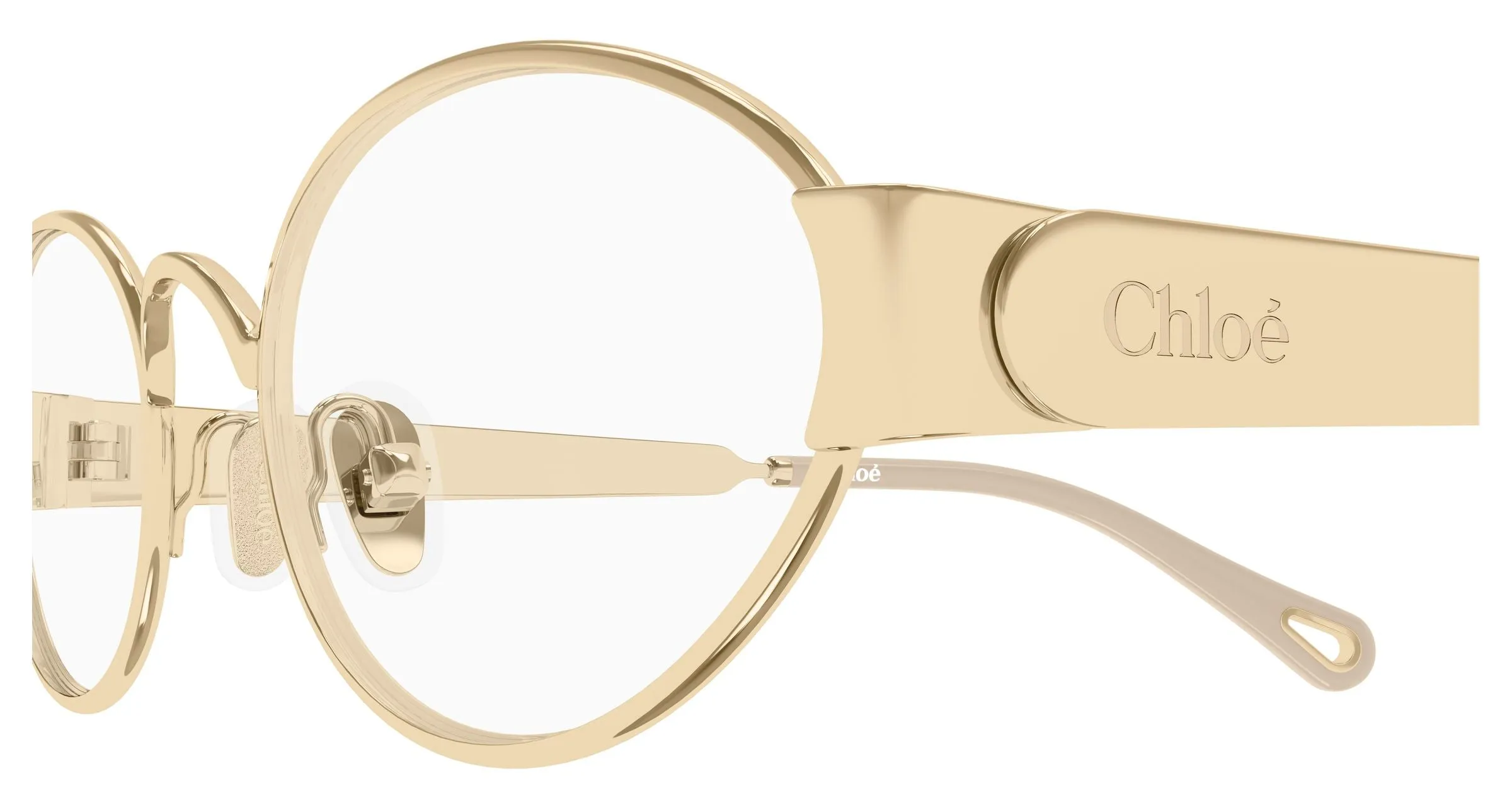 Chloé CH0355O 001 Montature da vista Metallo Oro Trasparente Rotonda - immagine 3