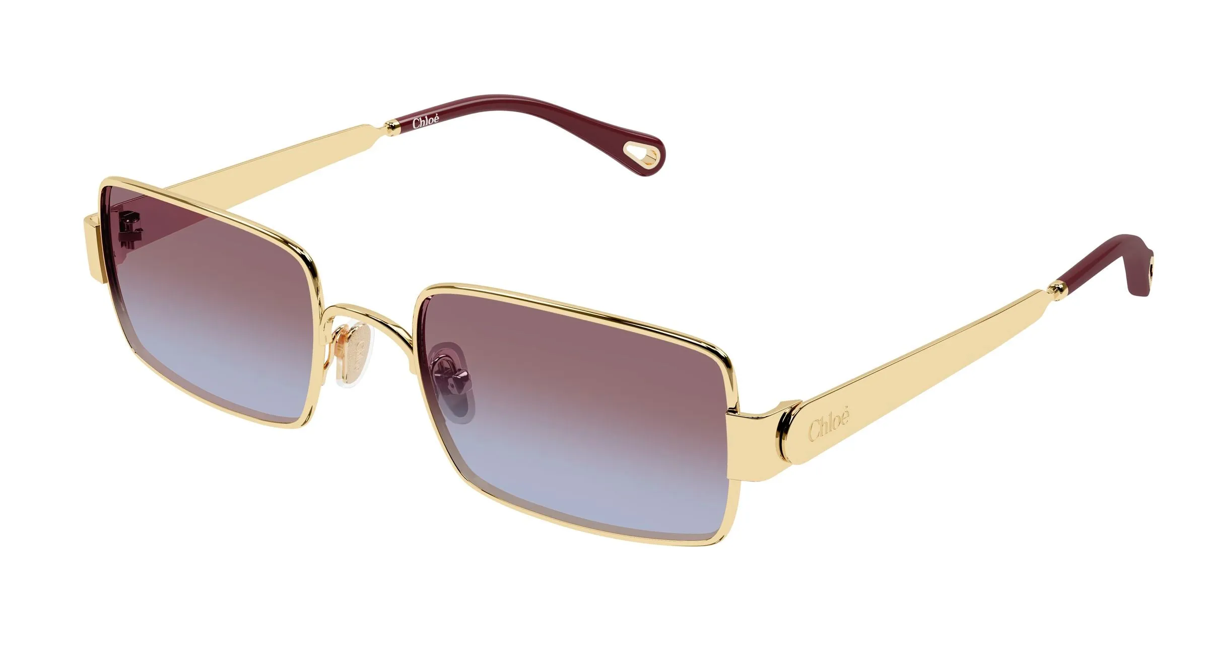 Chloé CH0354S 004 Occhiali da sole Metallo Oro Rosso Squadrata - immagine 1