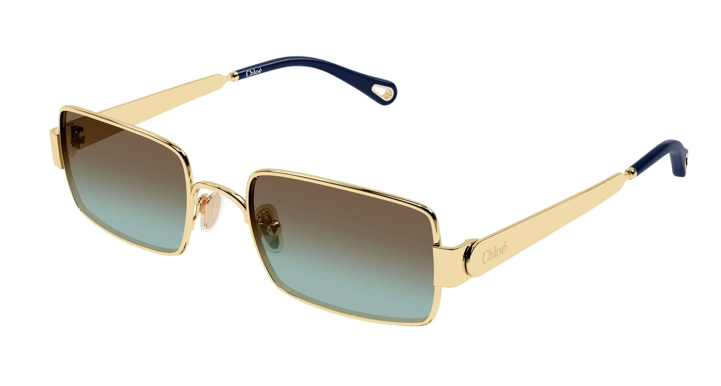 Chloé CH0354S 003 Occhiali da sole Metallo Oro Marrone Squadrata - immagine 1