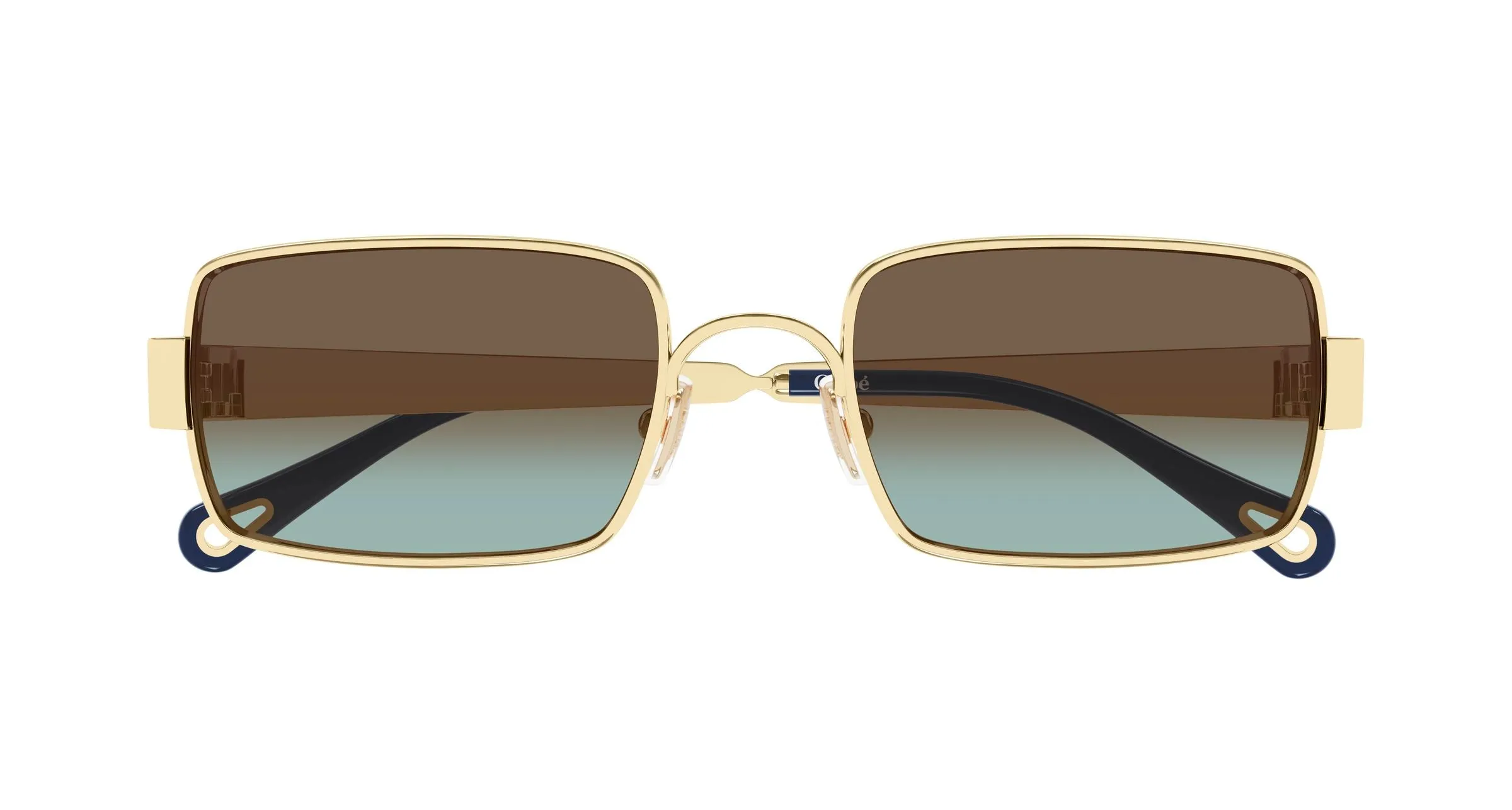 Chloé CH0354S 003 Occhiali da sole Metallo Oro Marrone Squadrata - immagine 2