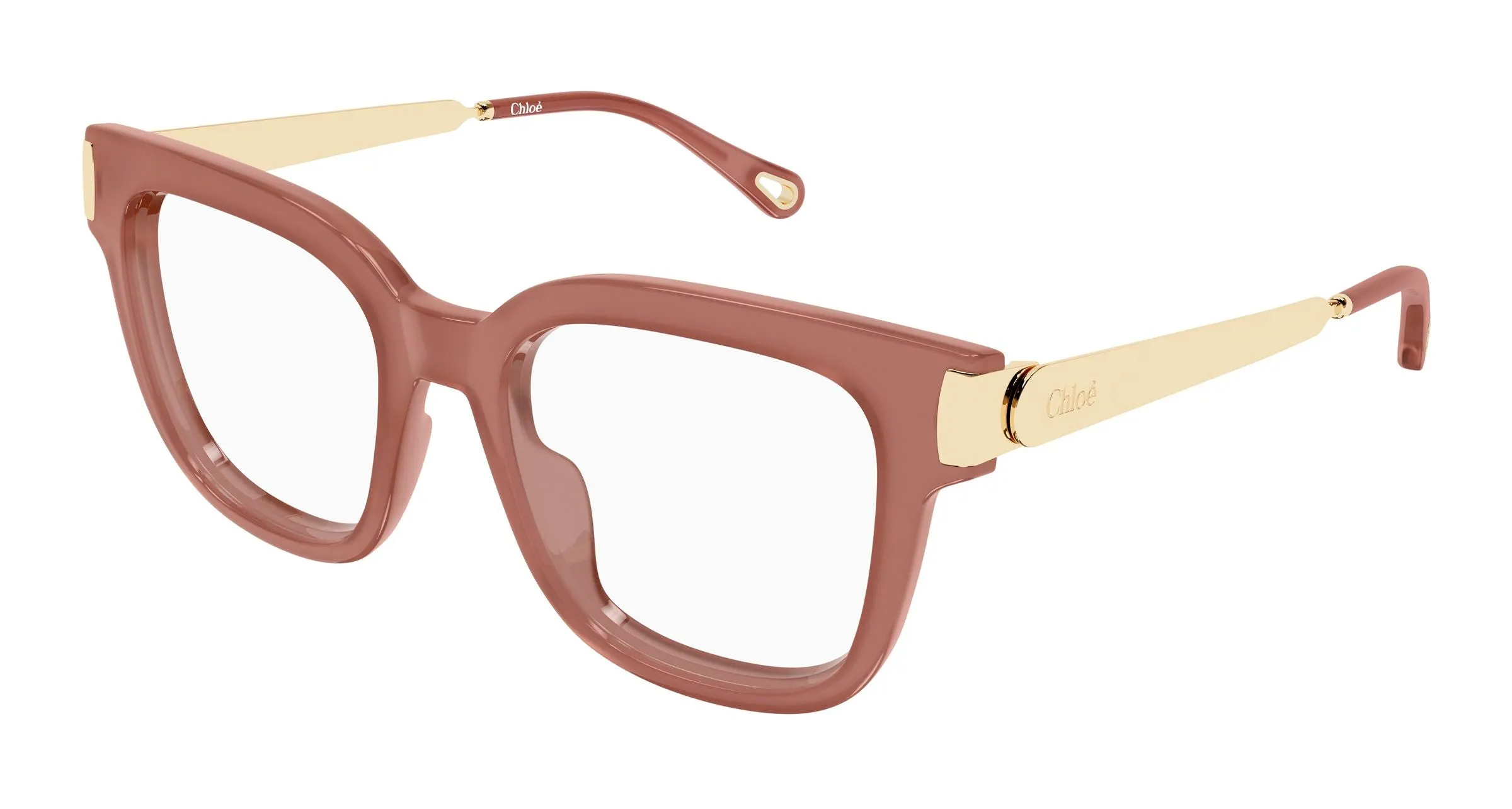 Chloé CH0353O 004 Montature da vista Acetato Rosa Trasparente Squadrata - immagine 1