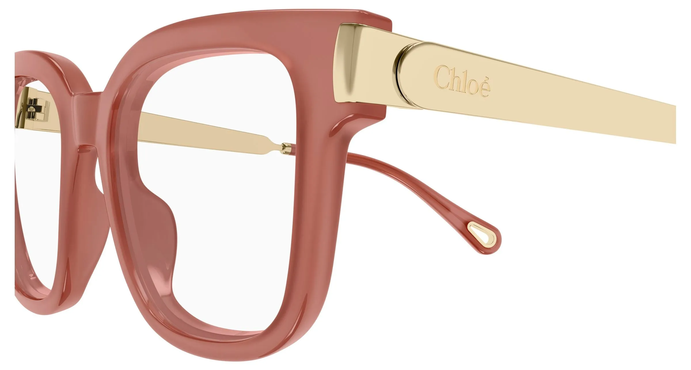 Chloé CH0353O 004 Montature da vista Acetato Rosa Trasparente Squadrata - immagine 3